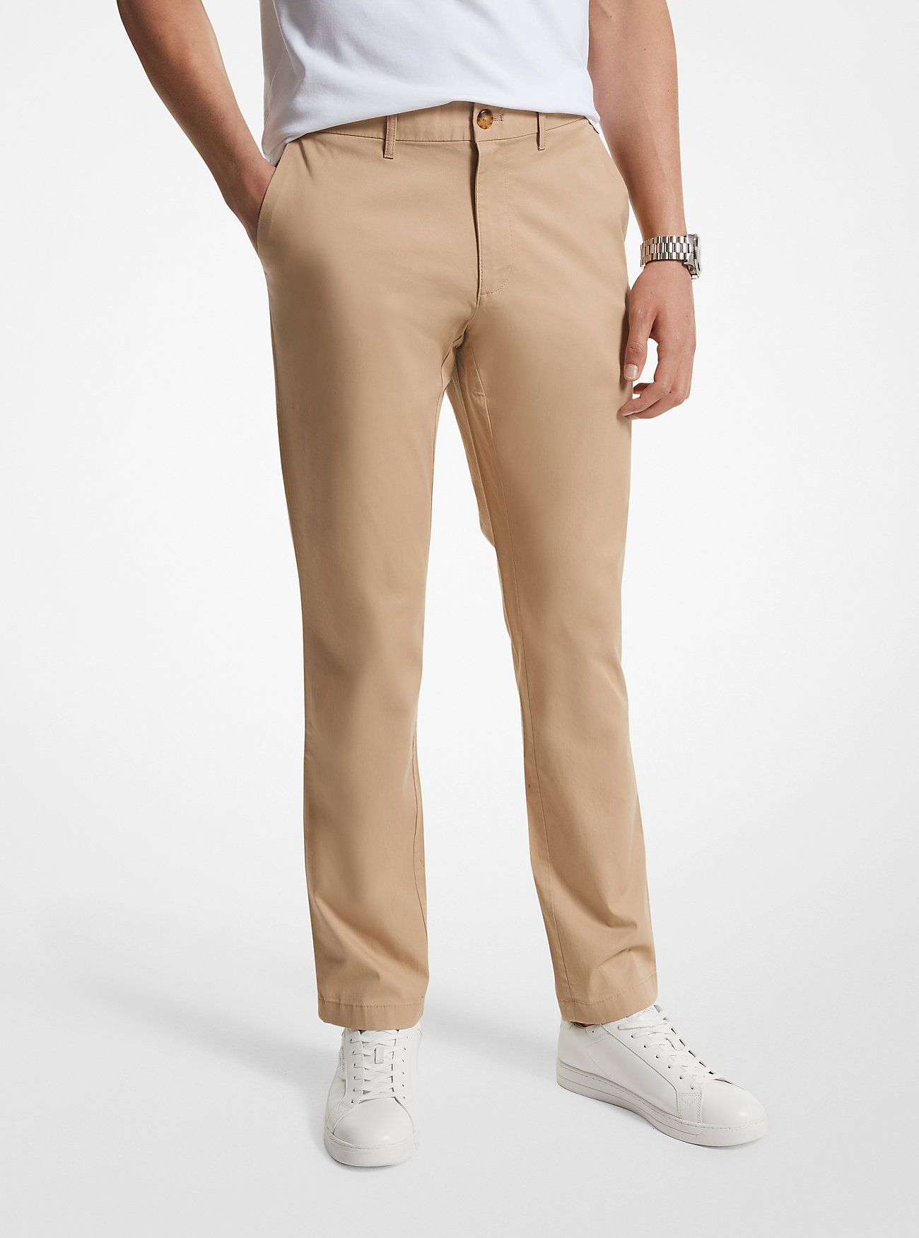 MK Slim-Fit Cotton Blend Chino Trousers -