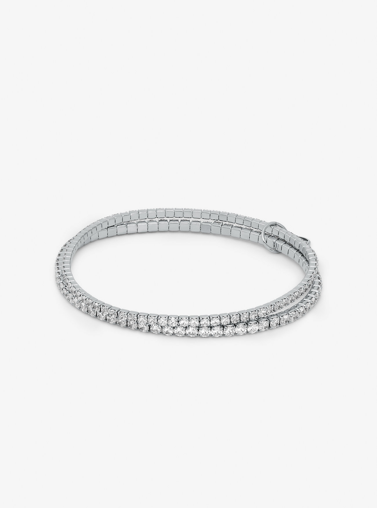 MK Precious Metal-Plated Brass Double Wrap Tennis Bracelet -