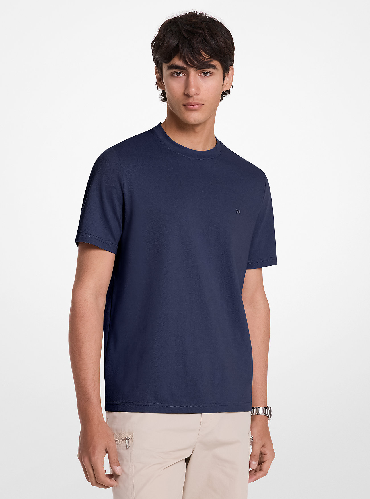 MK Cotton Blend Piqué T-Shirt -