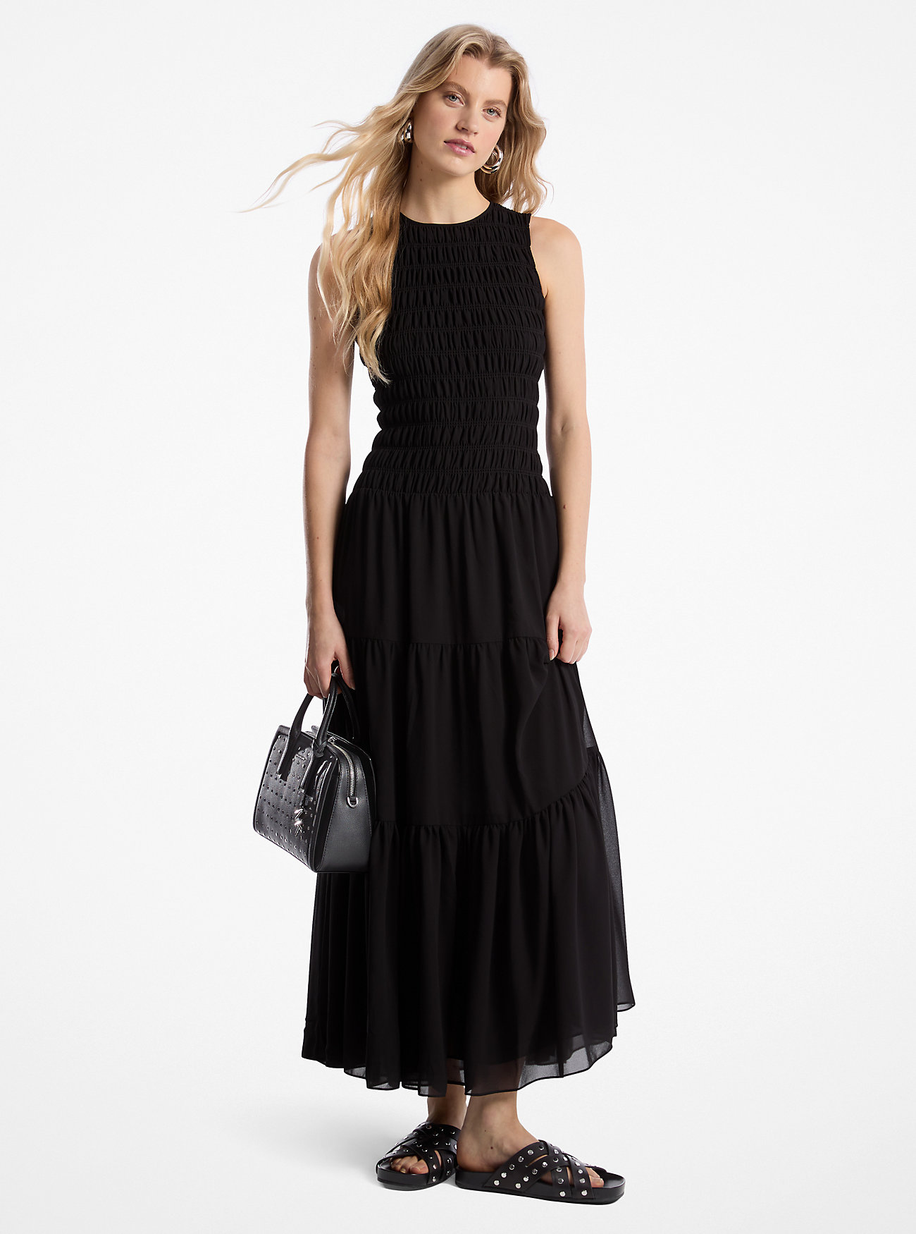 MK Smocked Georgette Tank Dress -