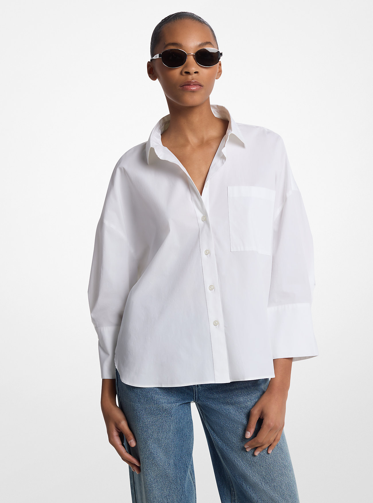MK Stretch Cotton Poplin Shirt -
