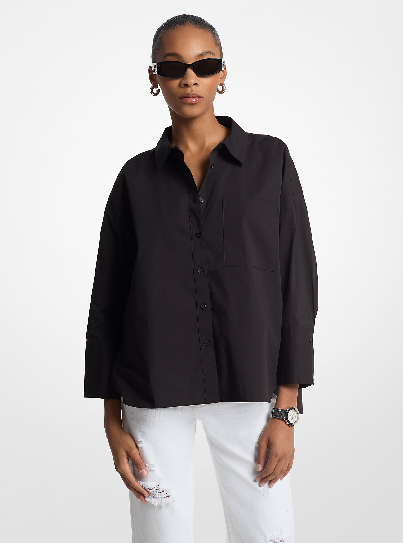 MK Stretch Cotton Poplin Shirt -