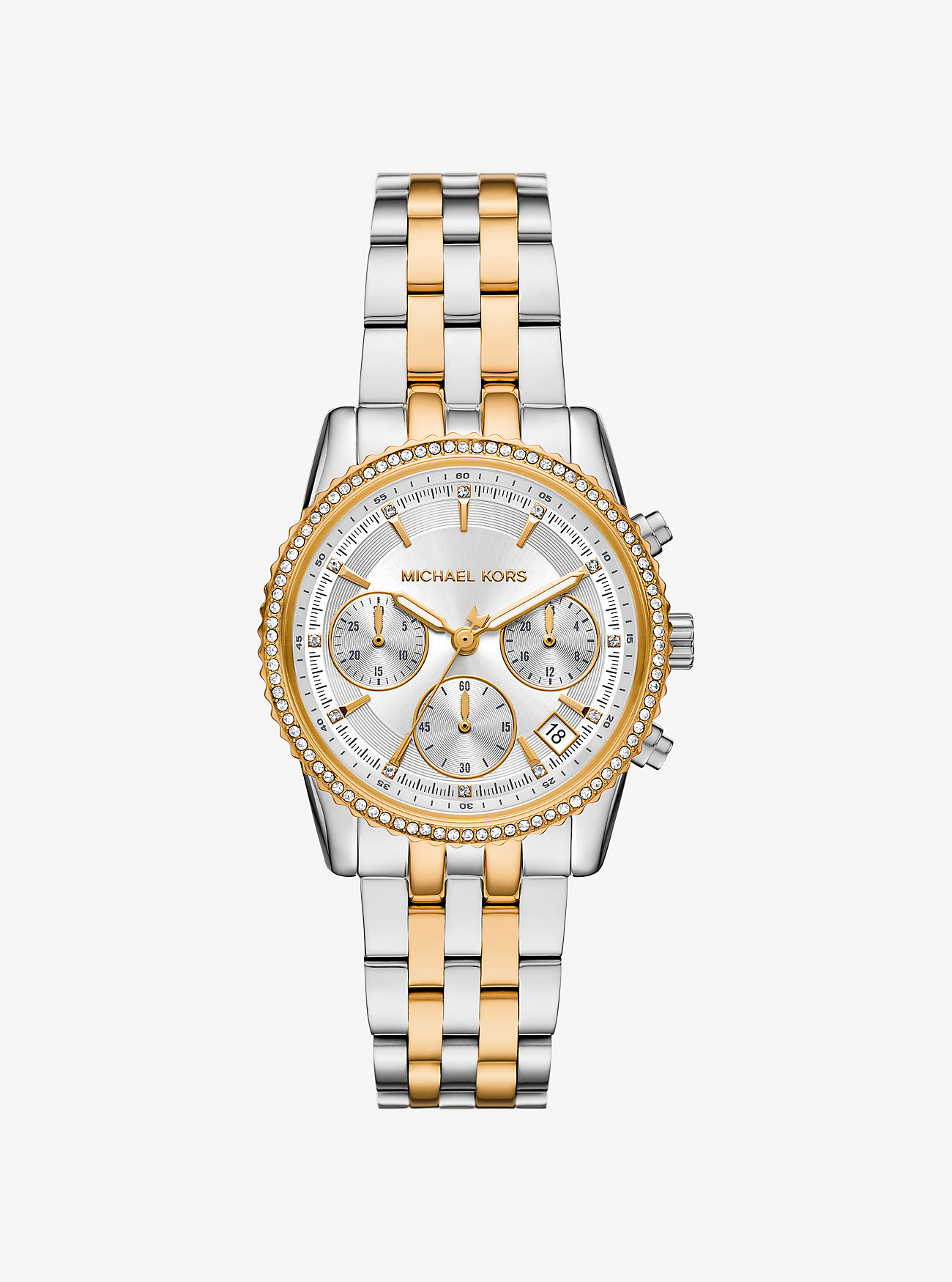 MK Mini Bryant Pavé Two-Tone Watch -