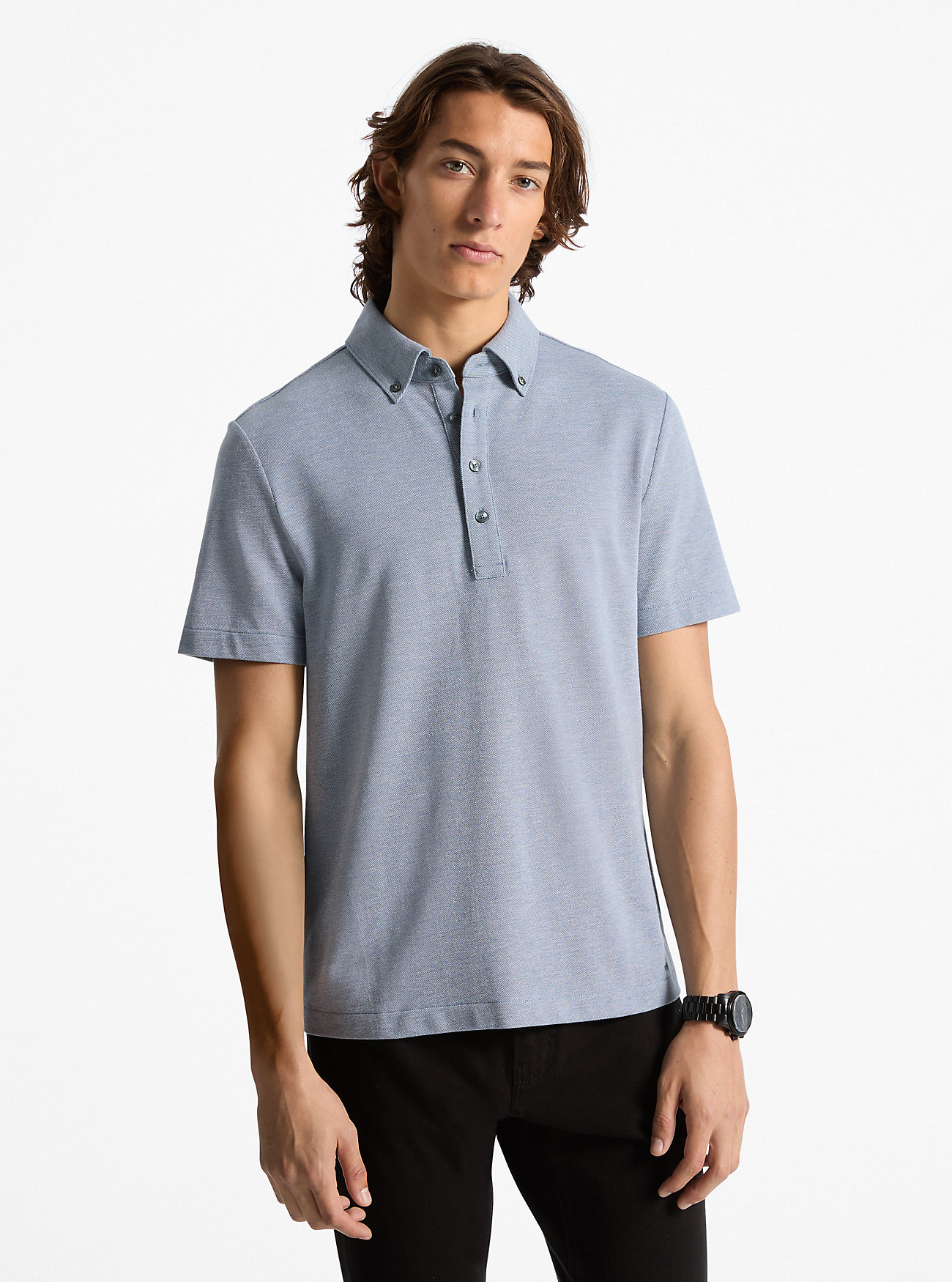 MK Cotton Blend Piqué Oxford Shirt -
