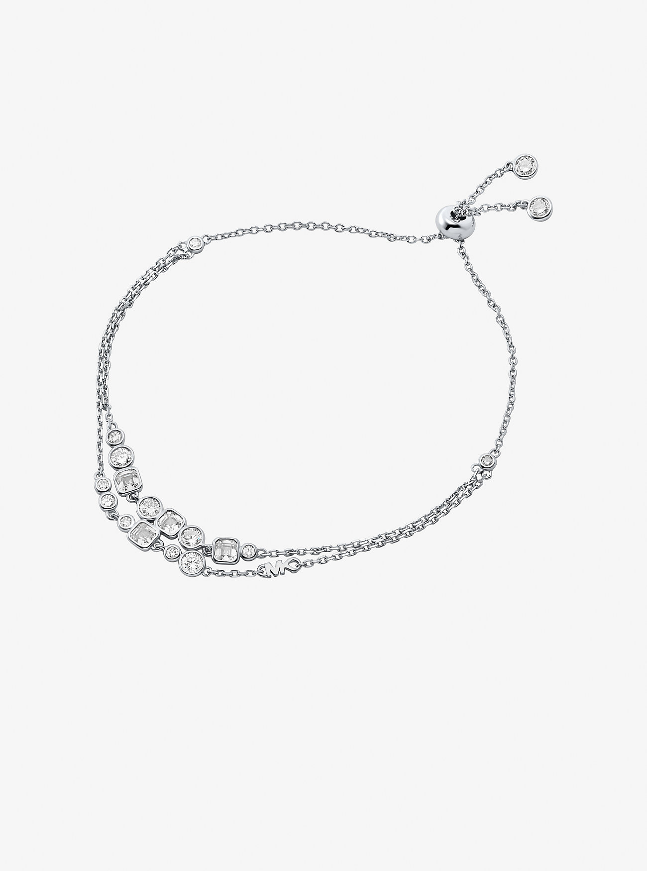 MK Precious Metal-Plated Sterling Silver Bezel Slider Bracelet -