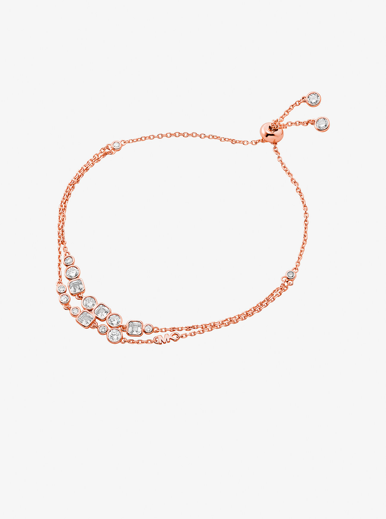MK Precious Metal-Plated Sterling Silver Bezel Slider Bracelet -