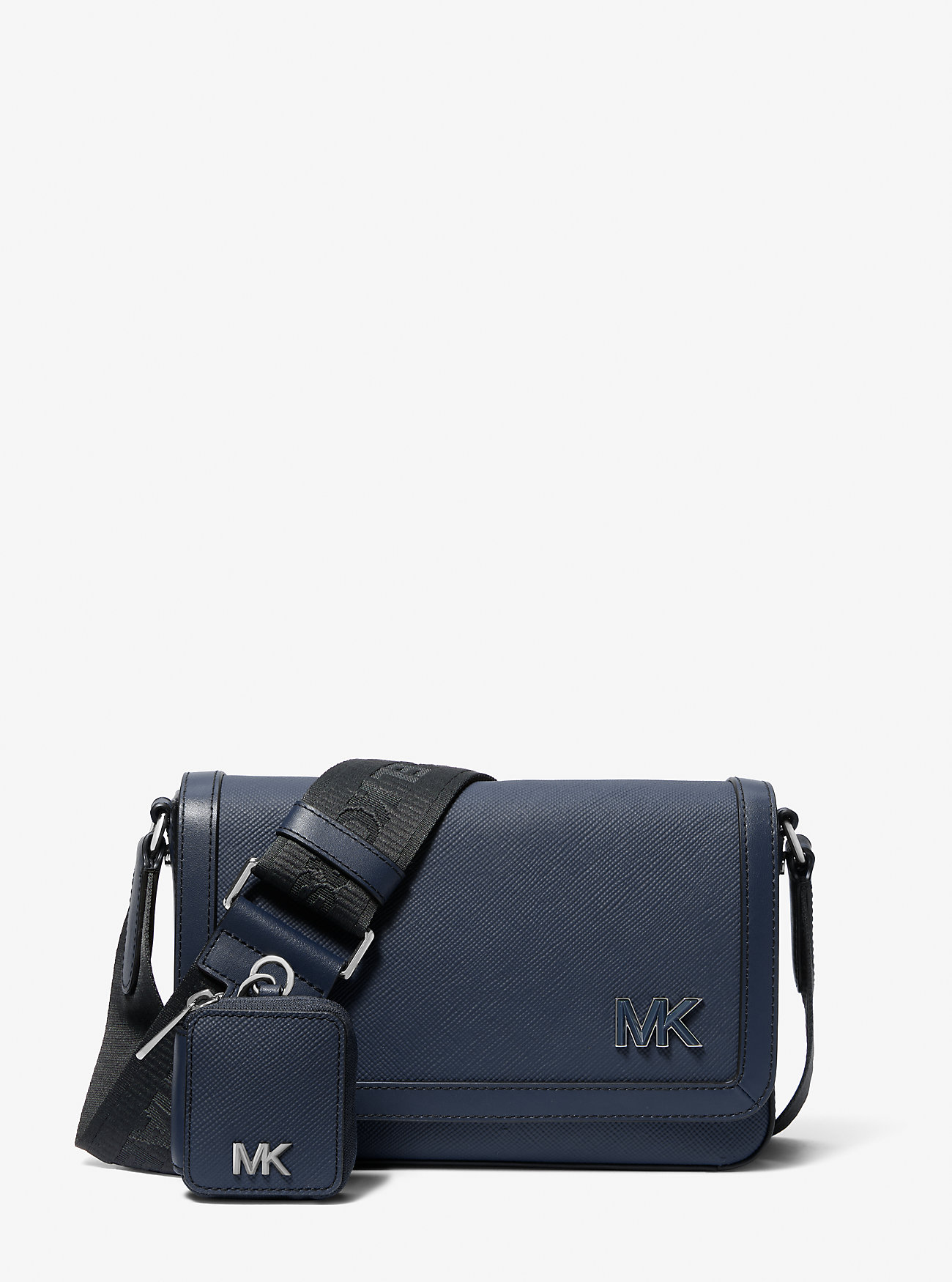 MK Edison Mini Crossgrain Leather Crossbody Bag with Pouch -