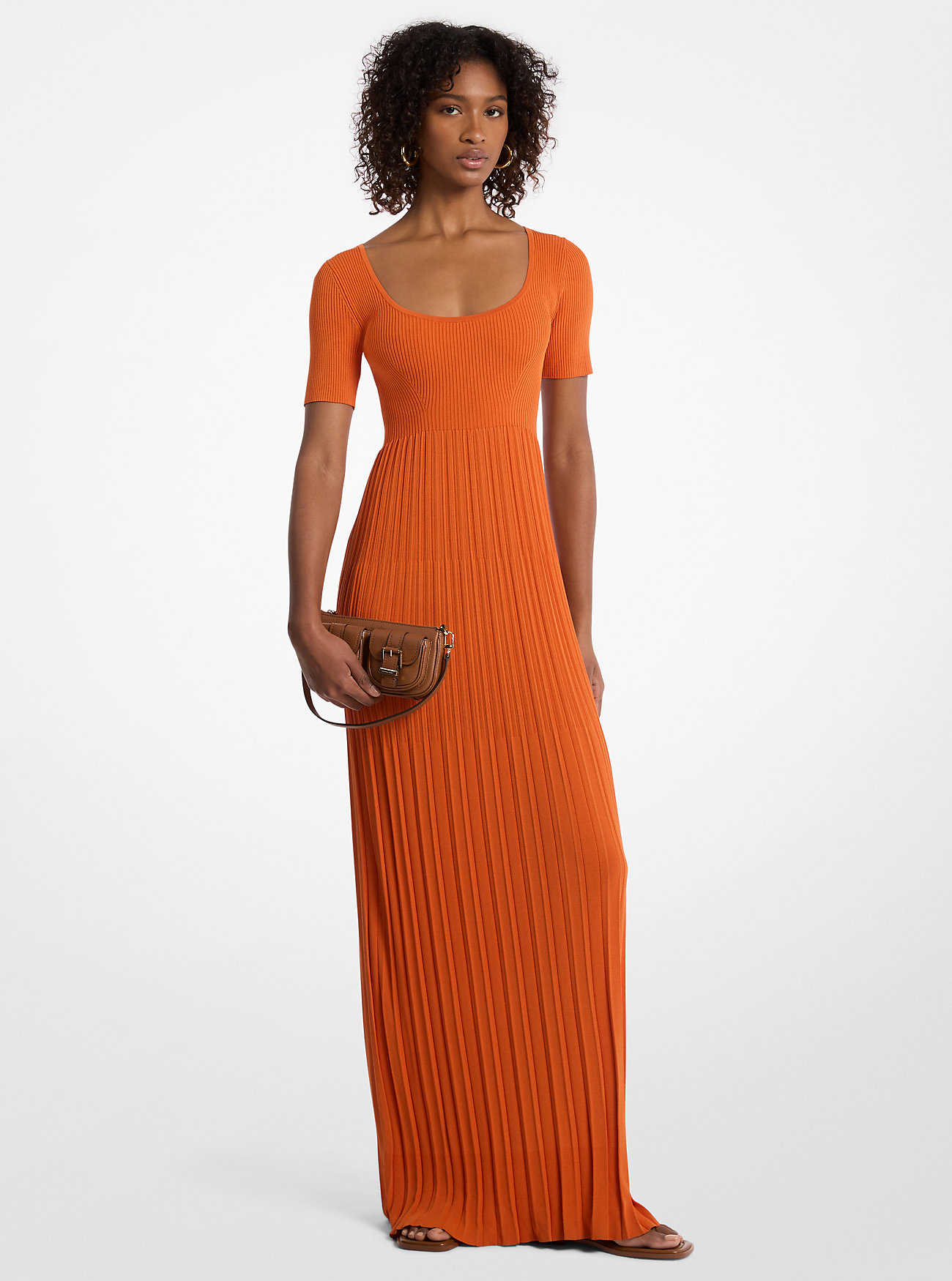 MK Ribbed Stretch Knit Midi Dress -