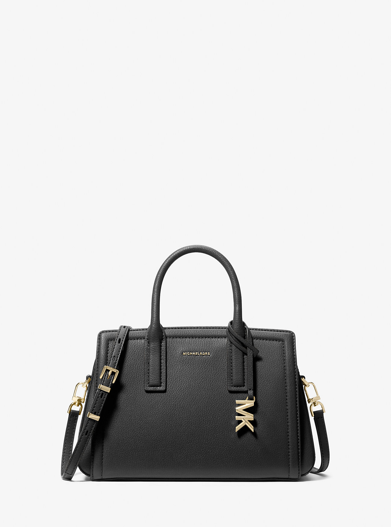 MK Laila Small Pebbled Leather Satchel -