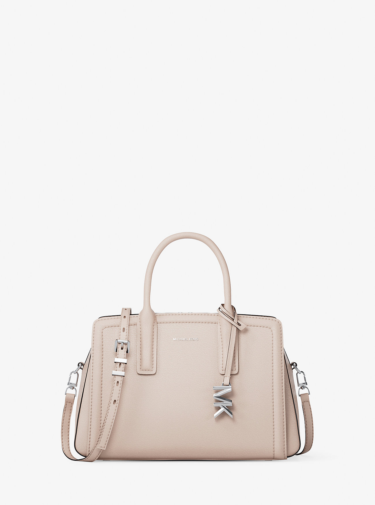 MK Laila Small Pebbled Leather Satchel -