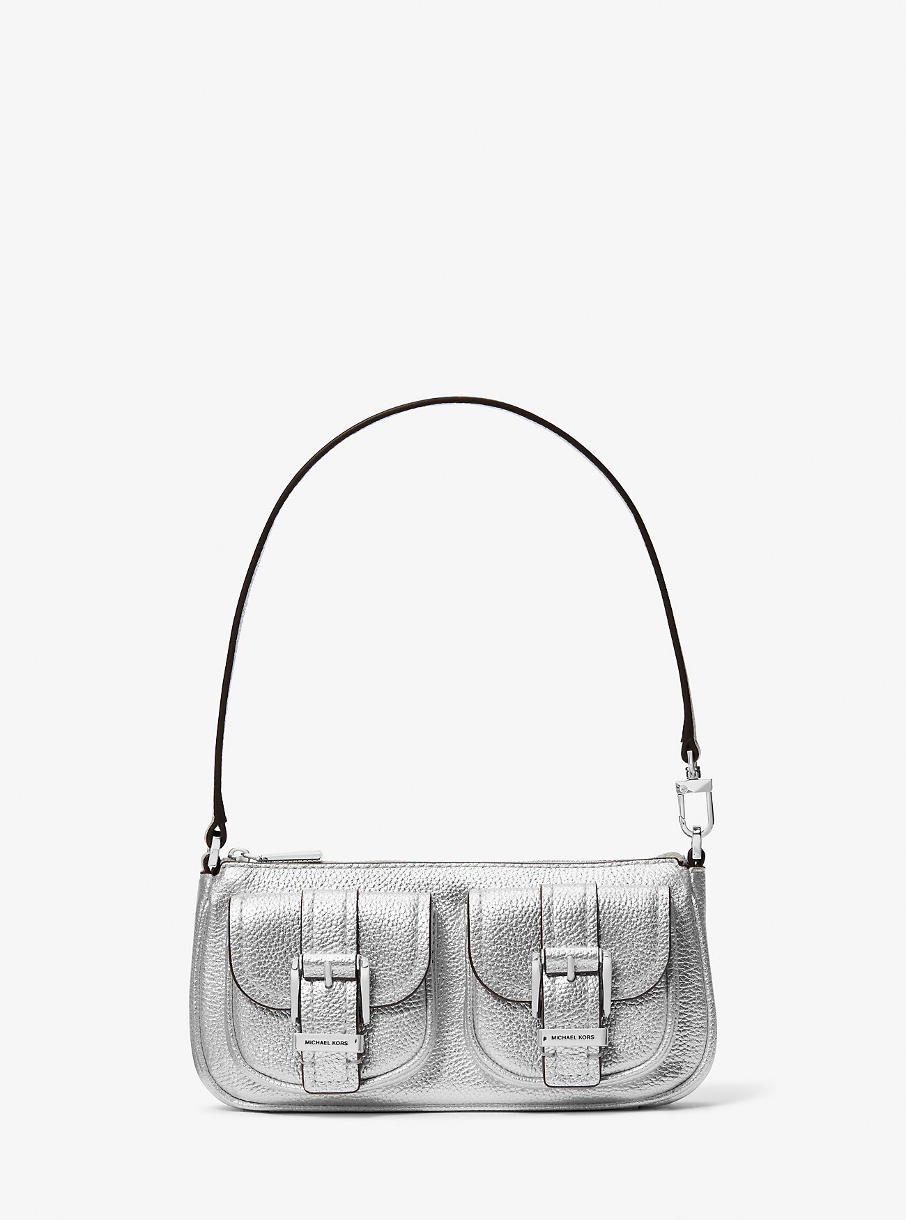 MK Zoe Small Metallic Leather Pochette - by MICHAEL Michael Kors