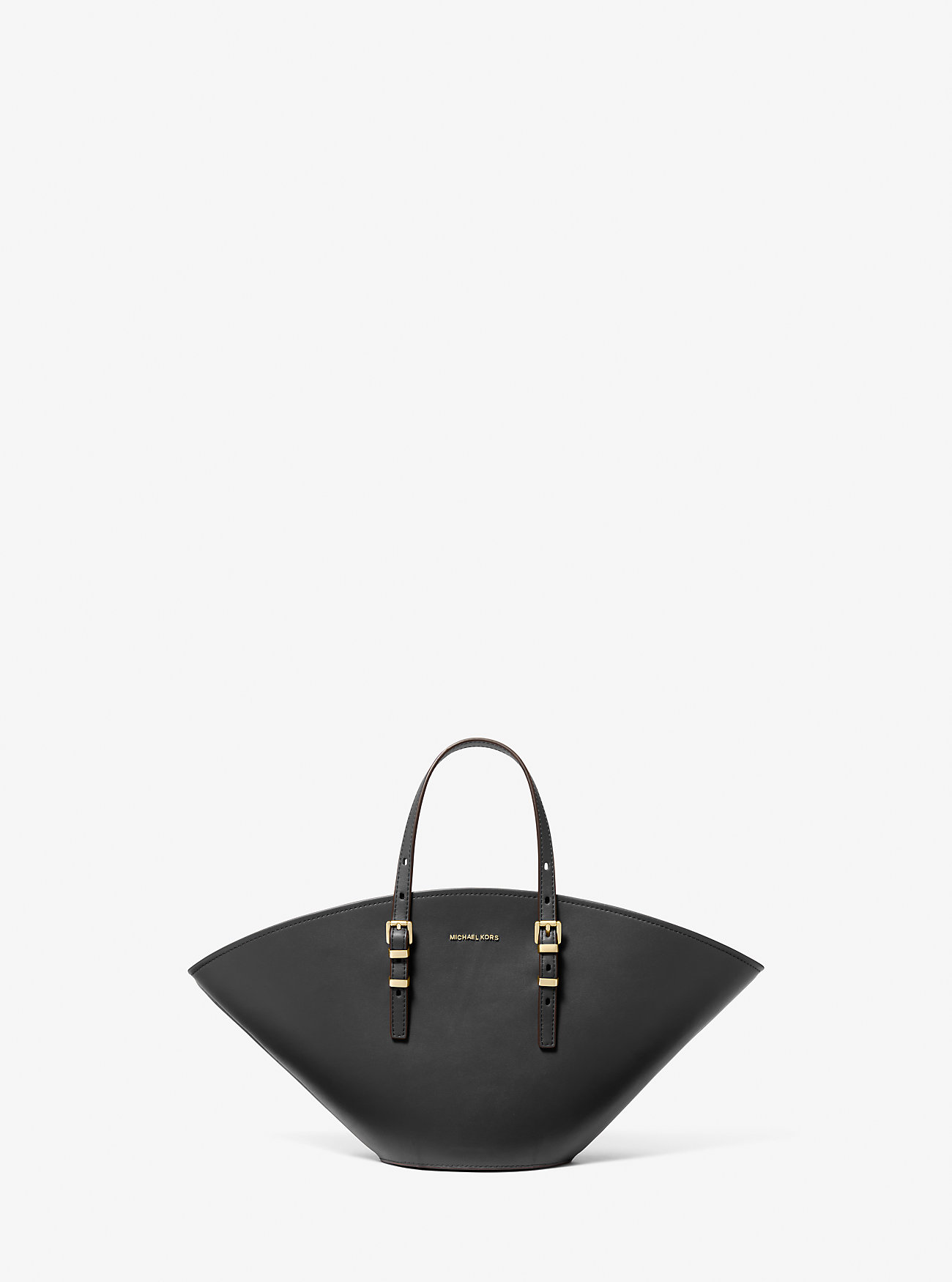 MK Isa Small Leather Fan Tote Bag -