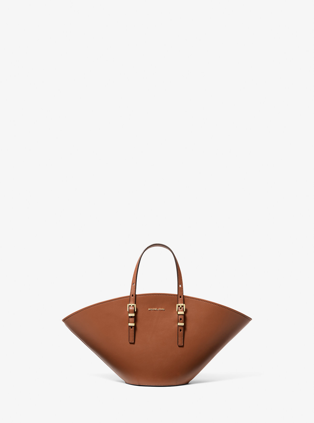 MK Isa Small Leather Fan Tote Bag -