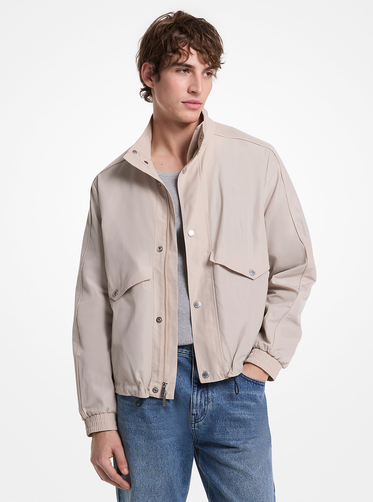 MK Water-Resistant Windbreaker Jacket - by Michael Kors Mens