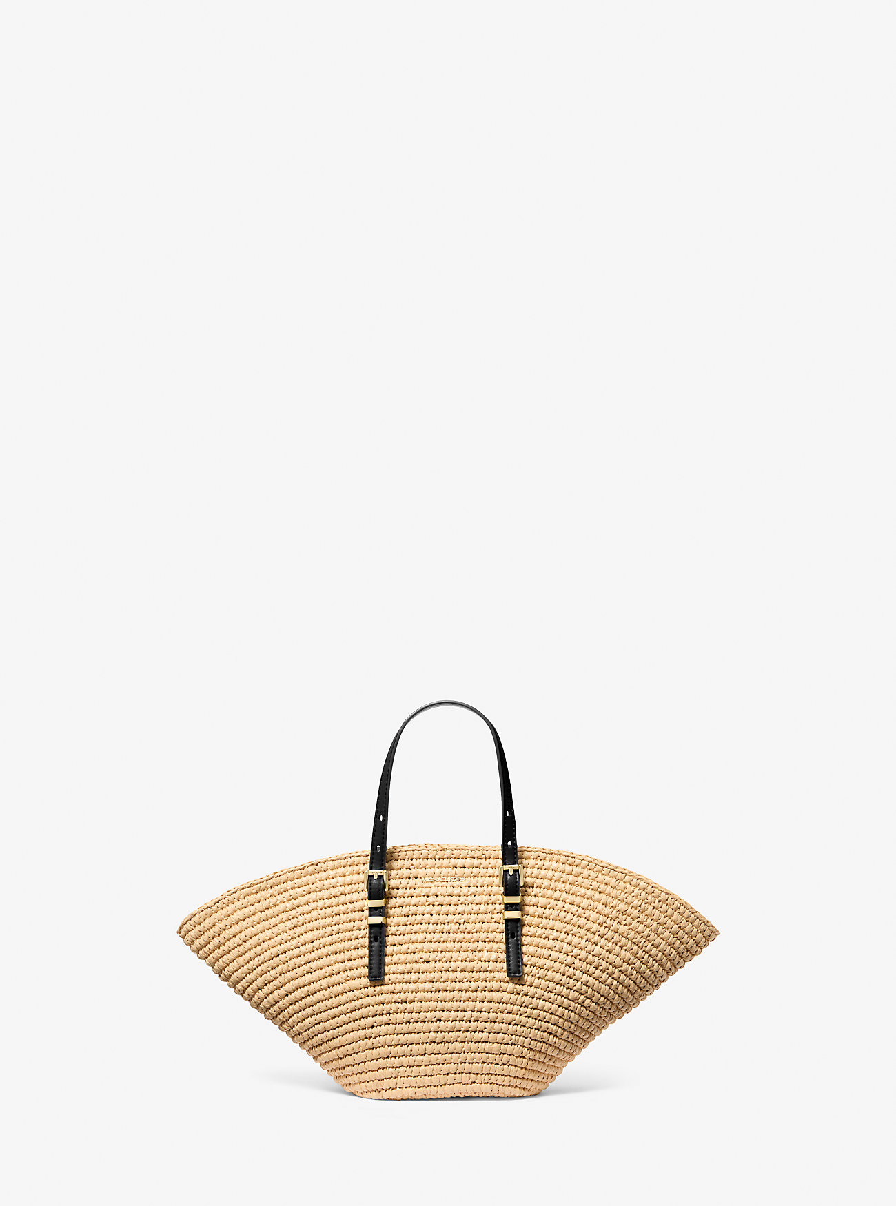 MK Isa Small Hand-Crocheted Straw Tote Bag -