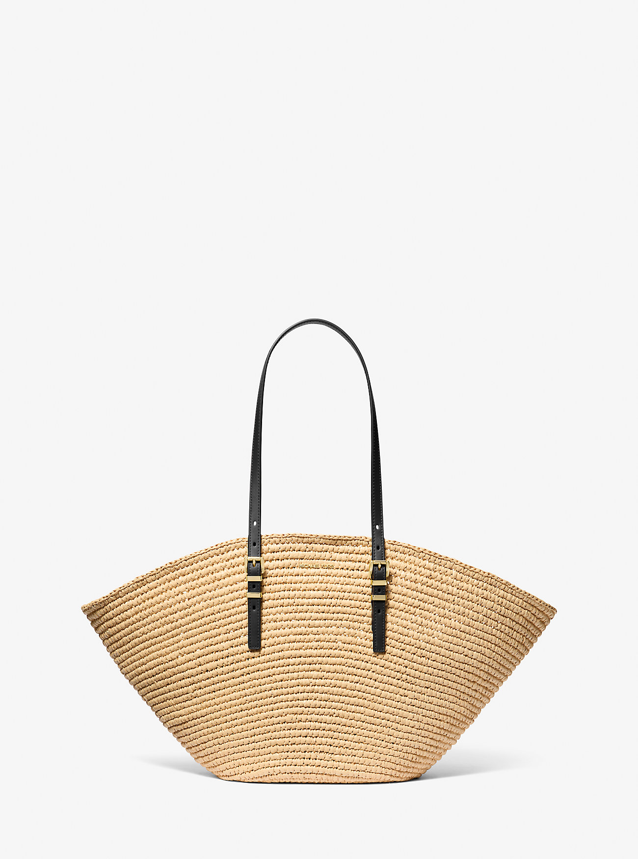 MK Isa Large Hand-Crocheted Straw Tote Bag -