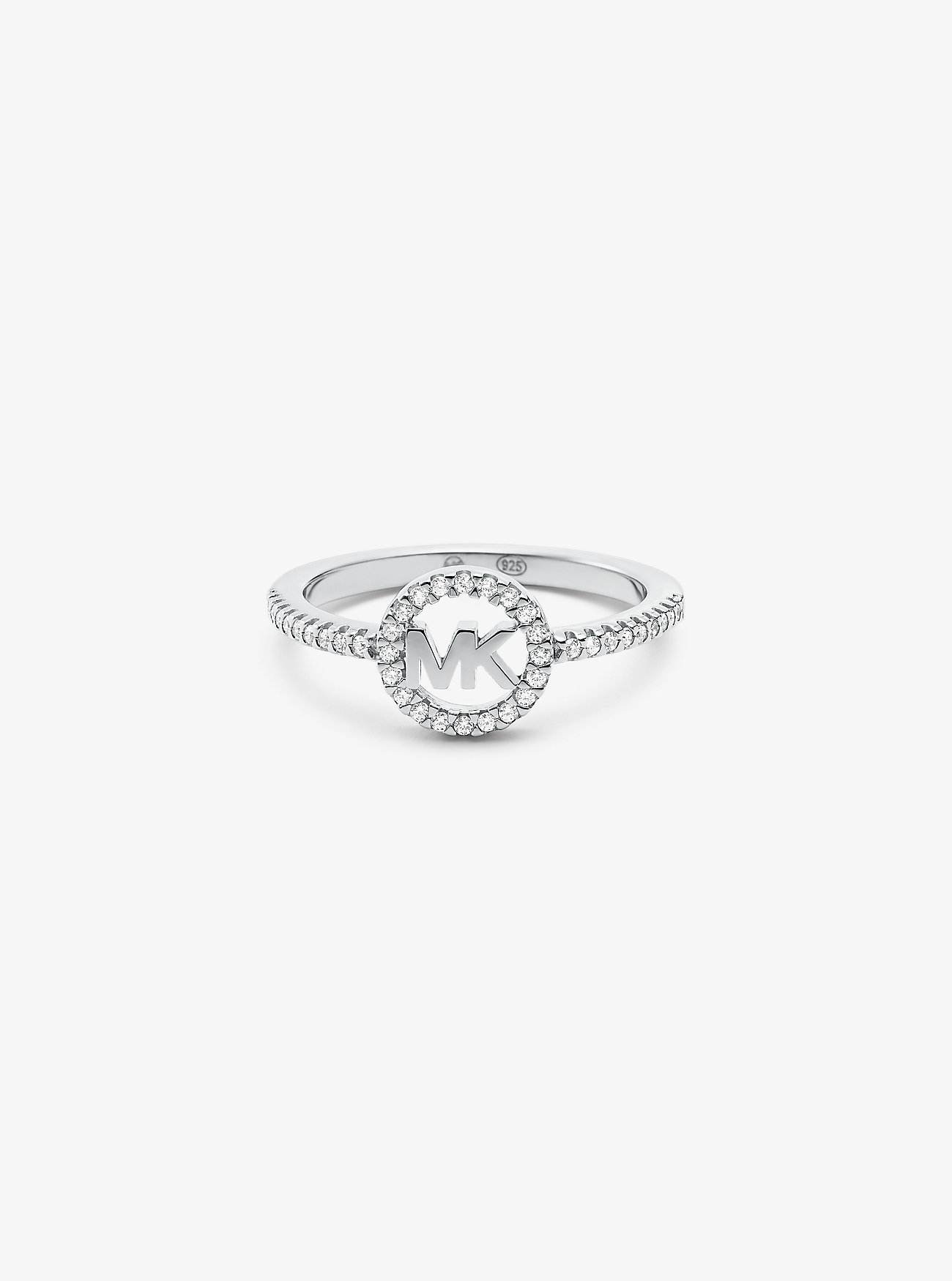 MK Precious Metal Plated Sterling-Silver Logo Ring -