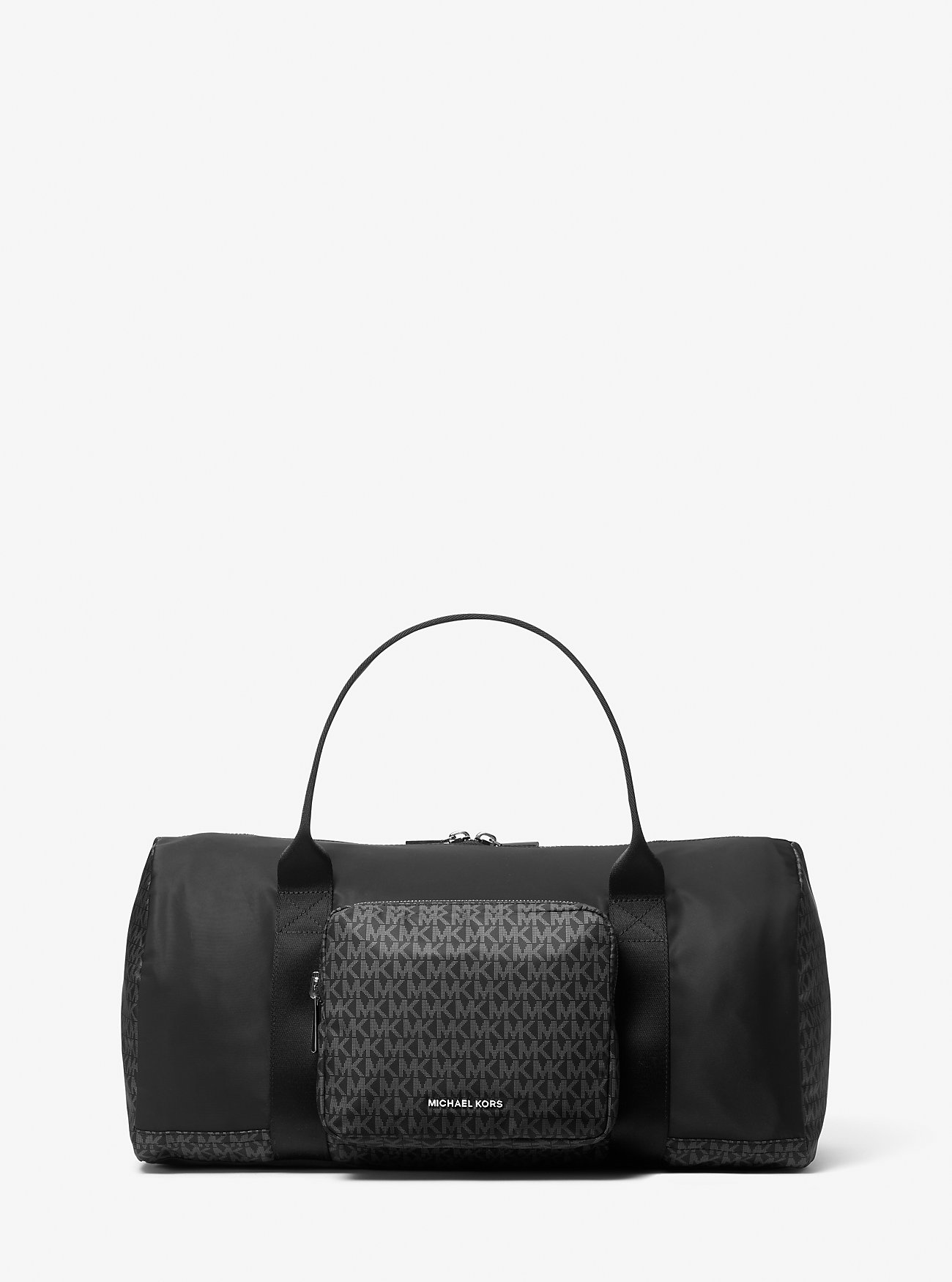 MK Tanner Nylon and Printed Signature Logo Weekender Bag -