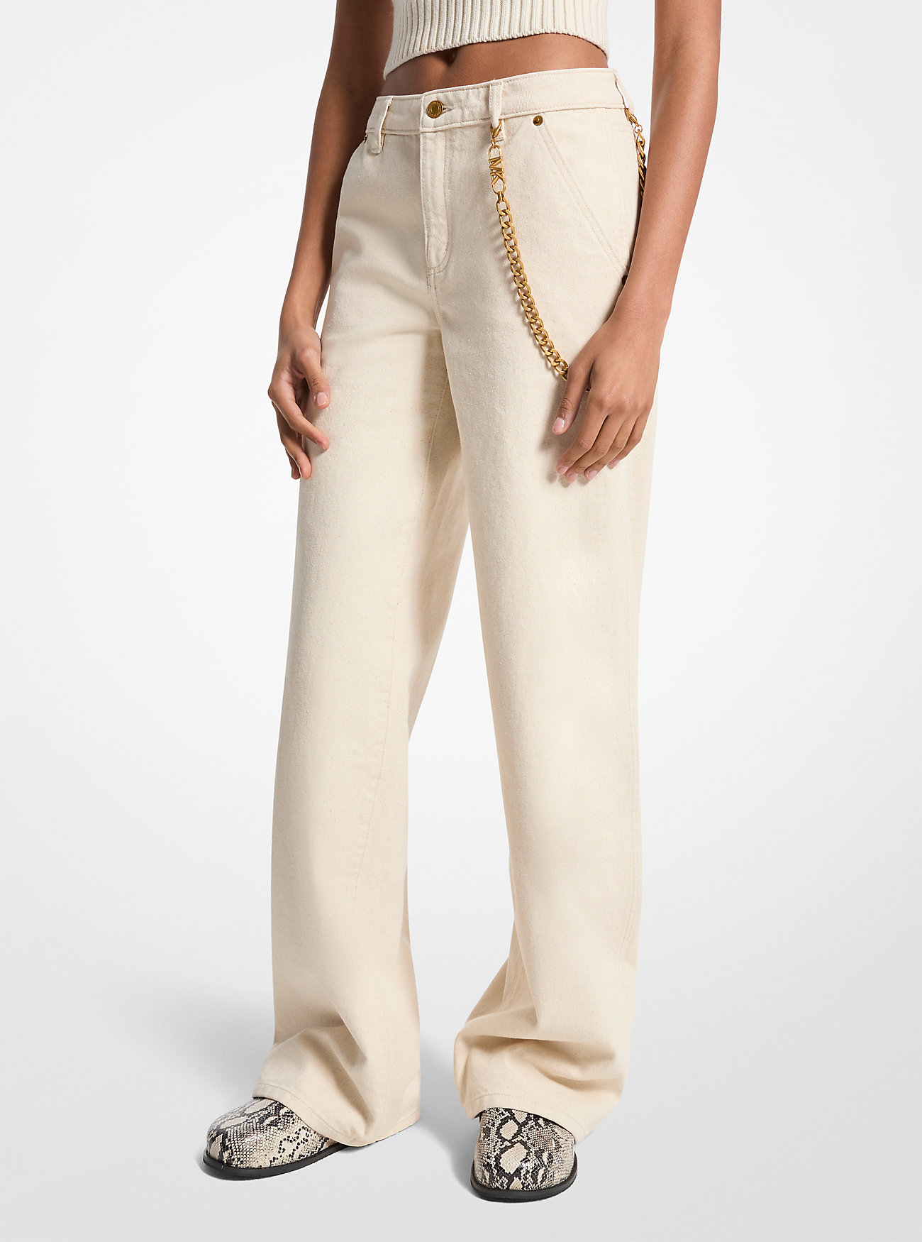 MK Relaxed Wide-Leg Jeans - by MICHAEL Michael Kors