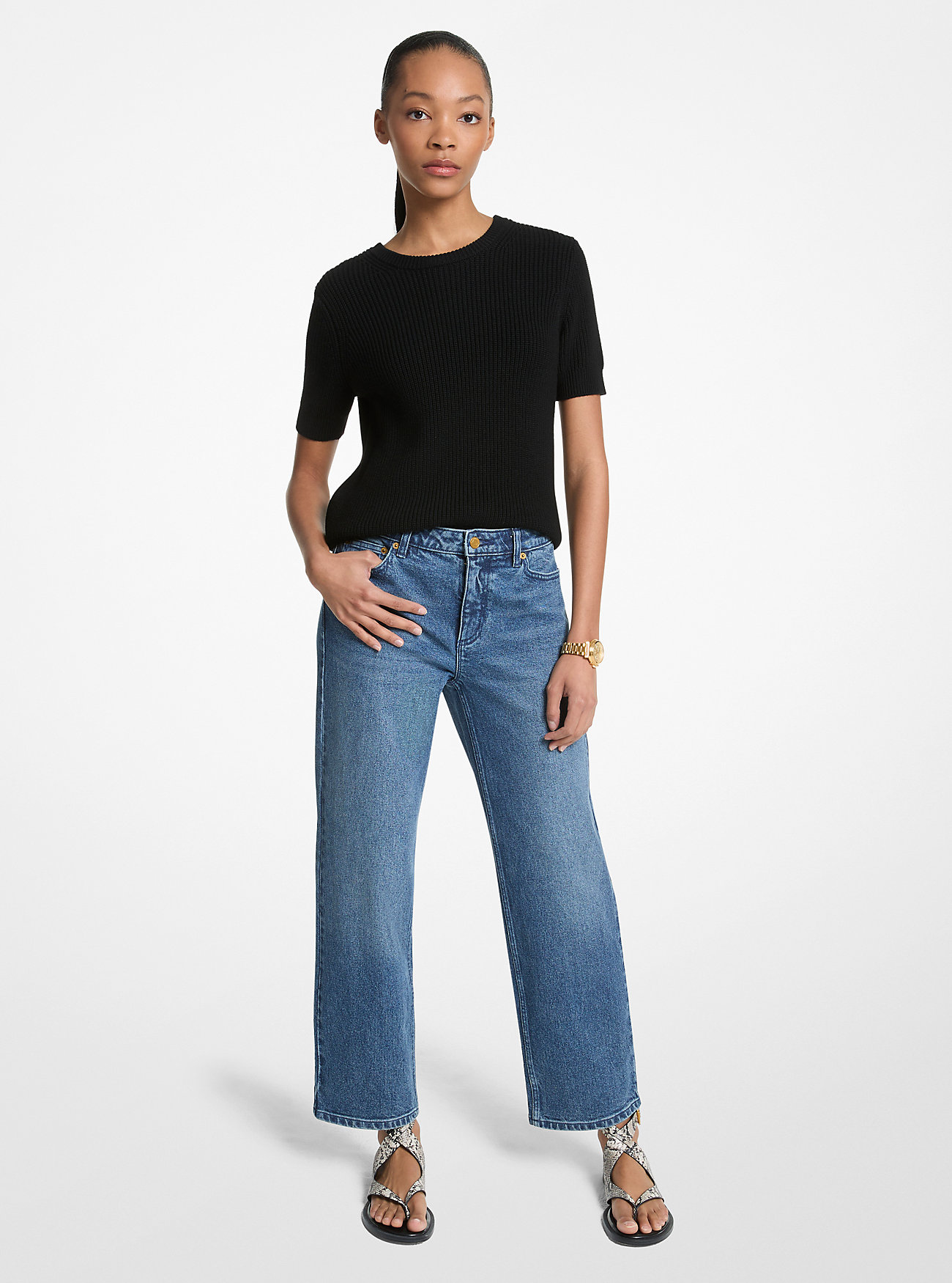 MK Straight-Leg Stretch Denim Jean -