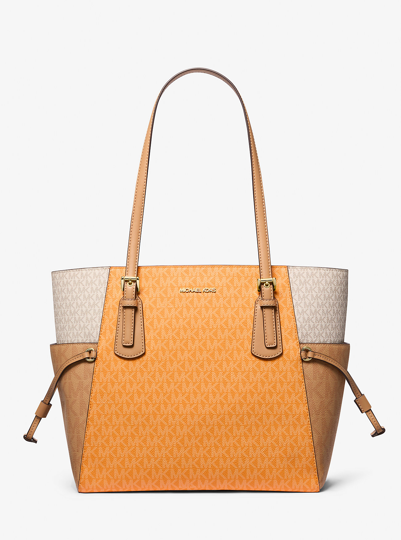MK Voyager Large Color-Block Signature Logo Tote Bag - by Michael Kors Outlet