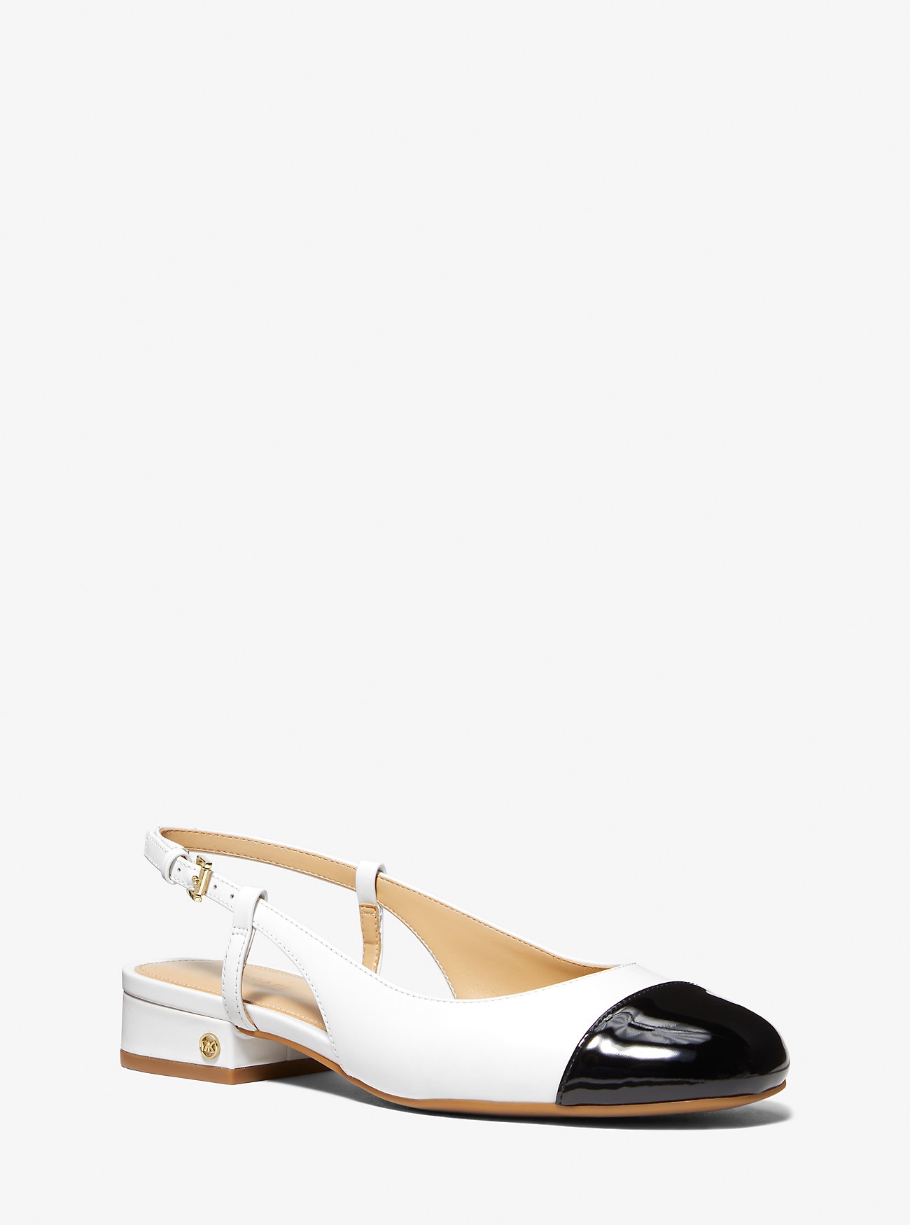 MK Perla Leather Slingback Flat -