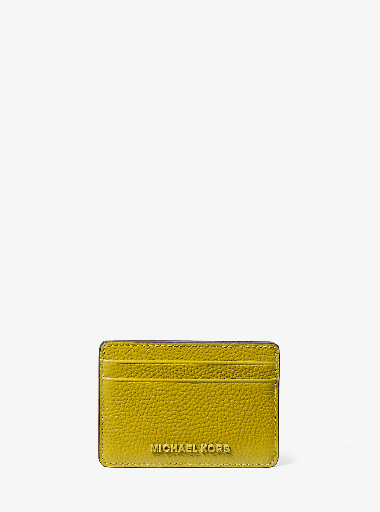 MK Jet Set Pebbled Leather Card Case -