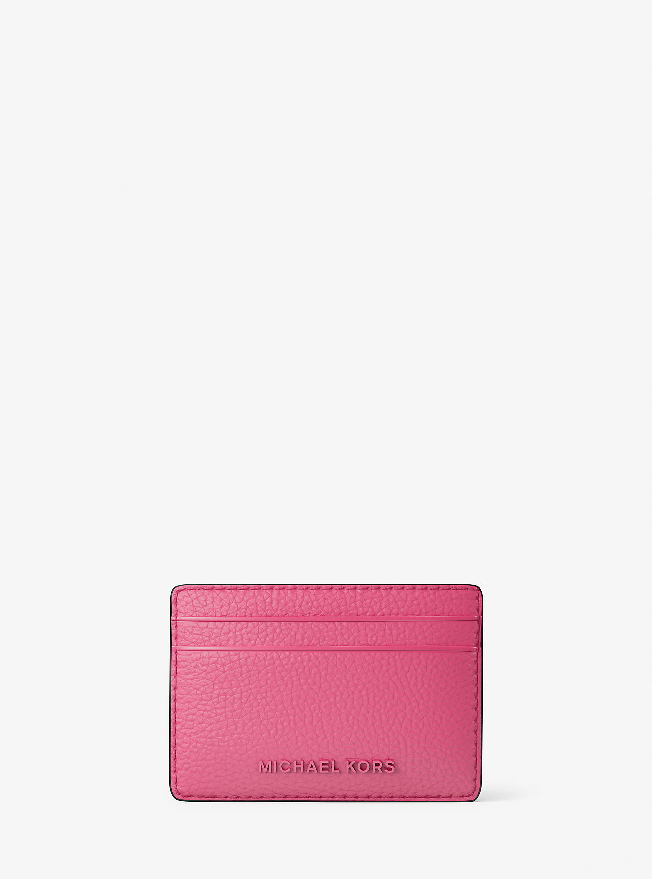 MK Jet Set Pebbled Leather Card Case -