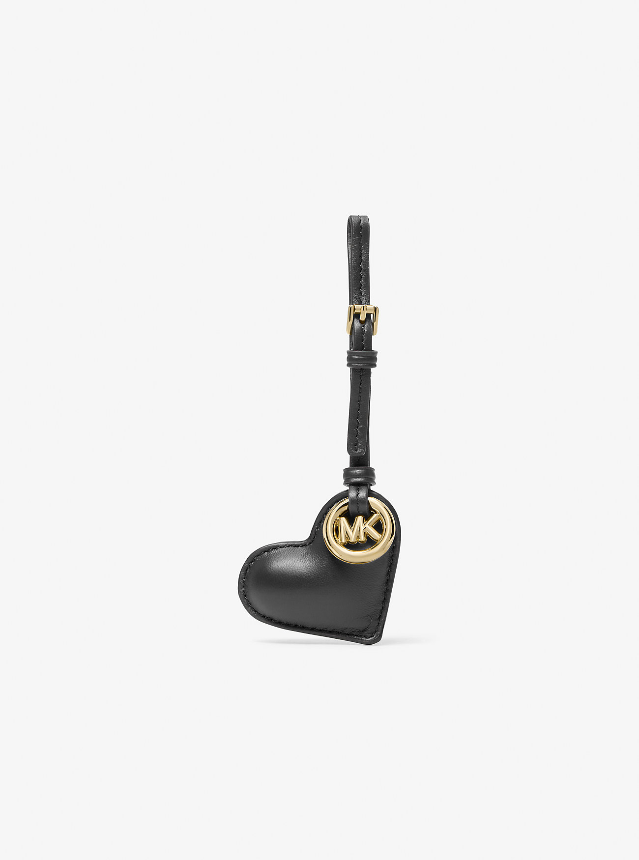 MK Puffy Heart Leather Bag Charm -