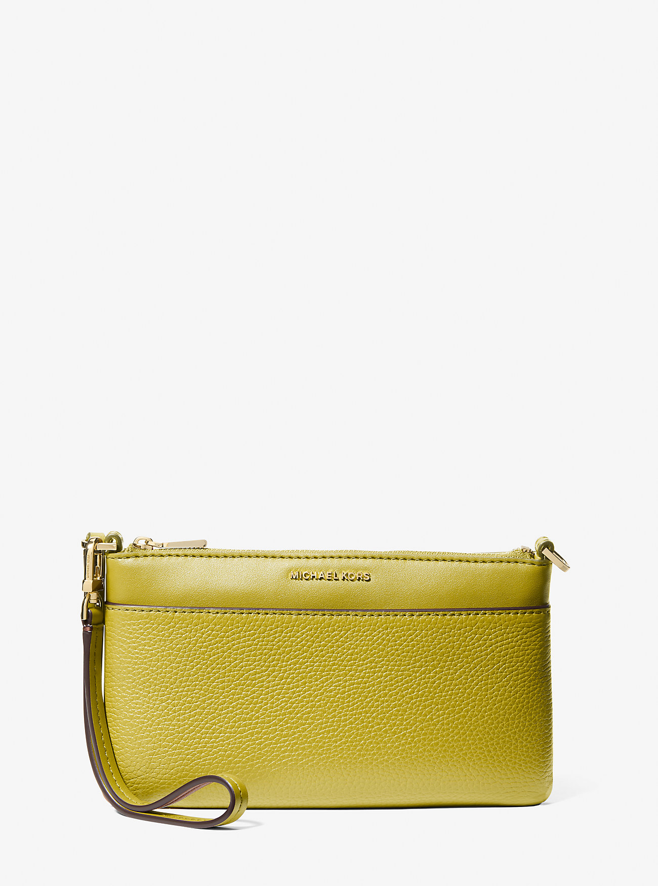 MK Jet Set Medium Pebbled Leather Wristlet -