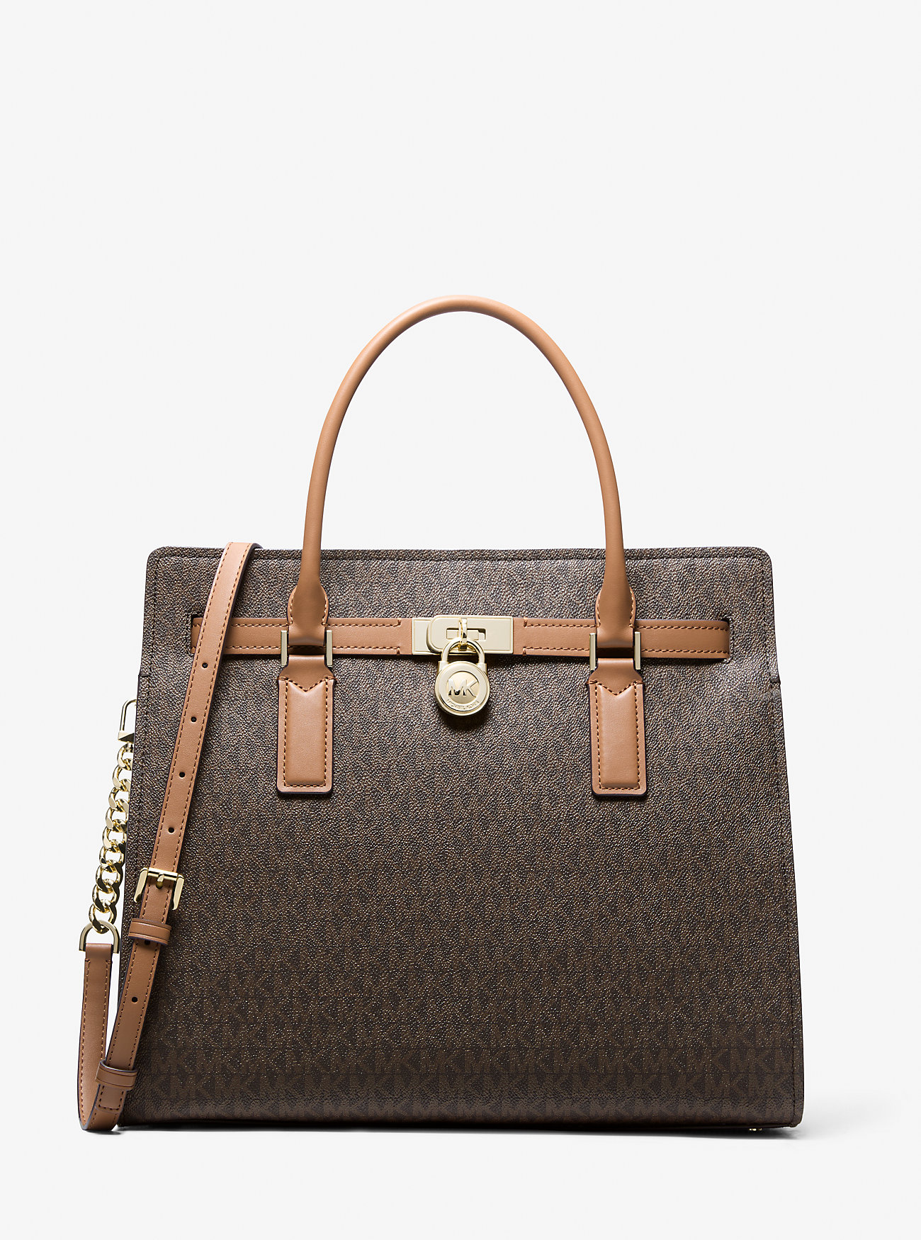 MK Hamilton Moderne Large Signature Logo Satchel -