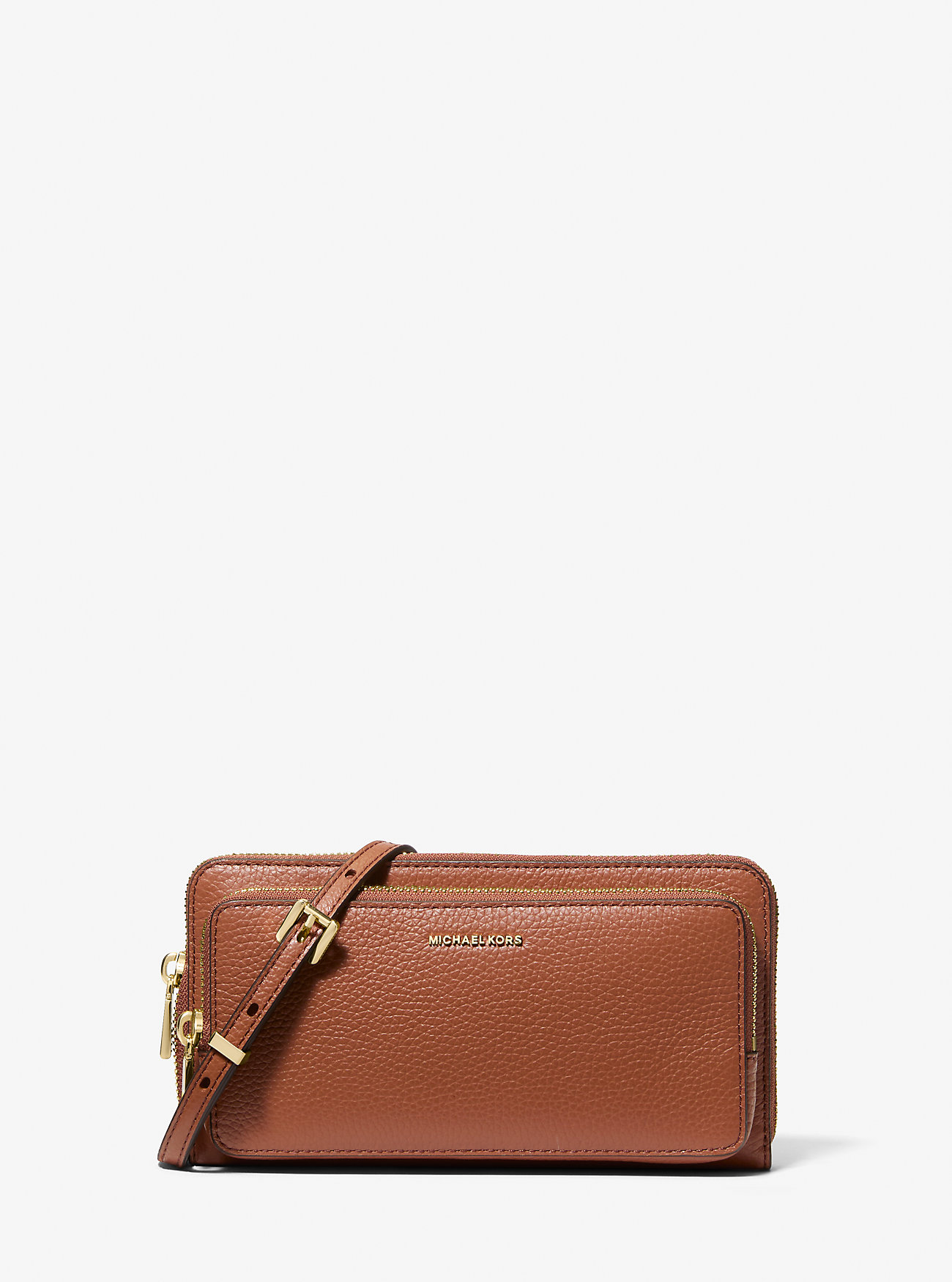 MK Jet Set Large Pebbled Leather Convertible Crossbody Bag -