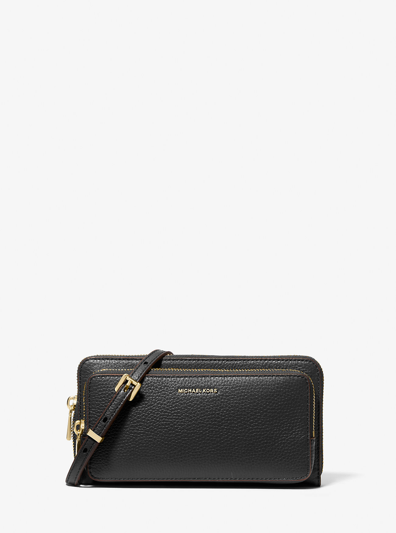MK Jet Set Large Pebbled Leather Convertible Crossbody Bag -