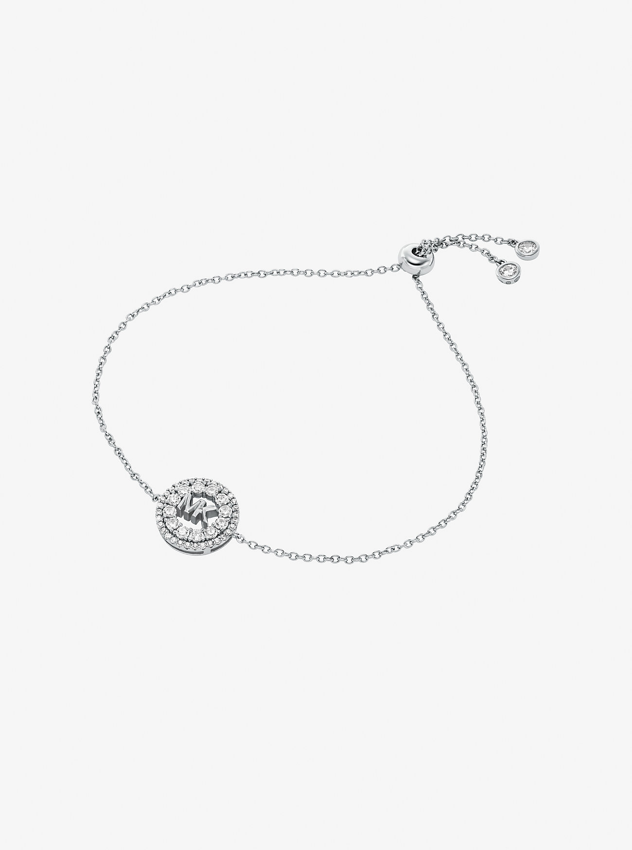 MK Fulton Precious Metal-Plated Pavé Logo Slider Bracelet -