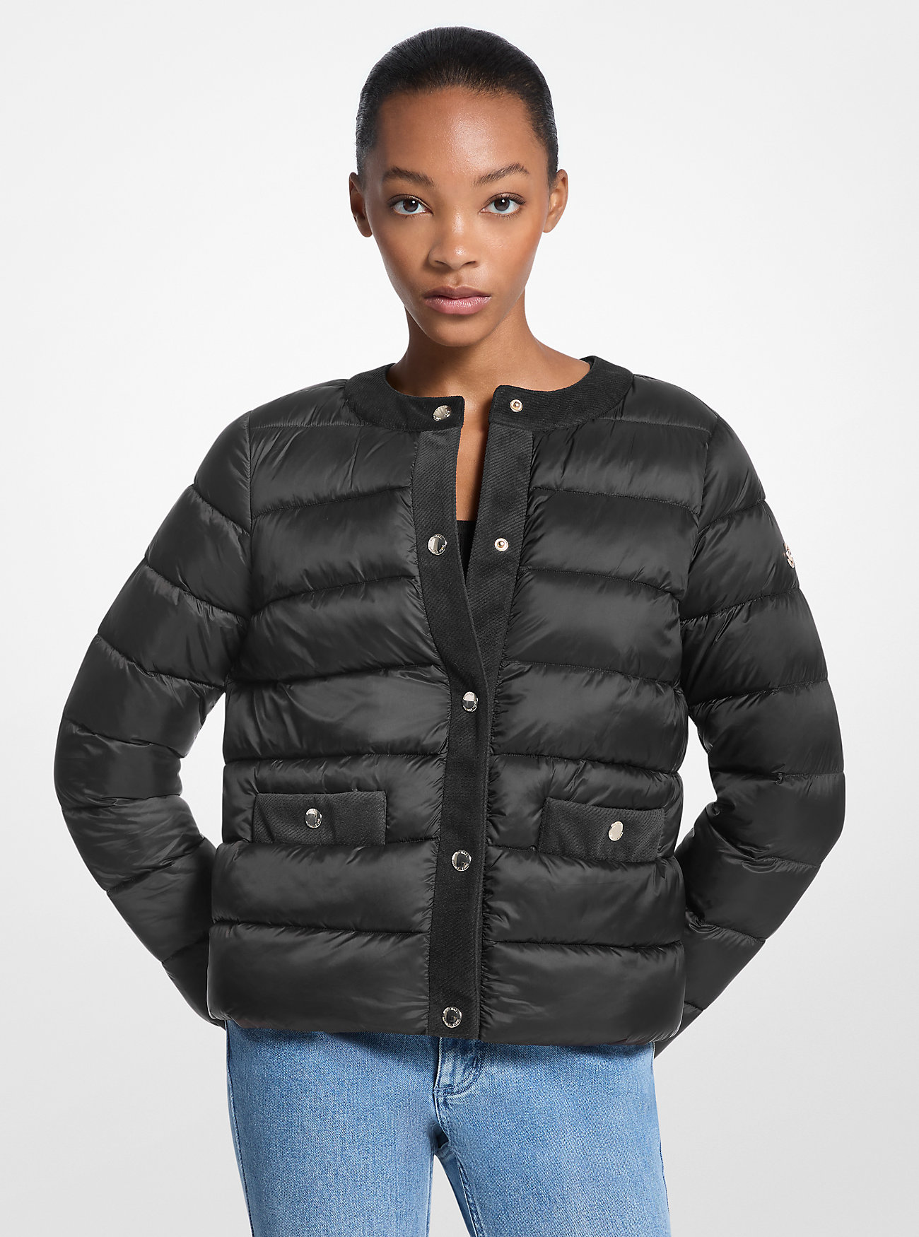 MK Packable Quilted Nylon Puffer Jacket -
