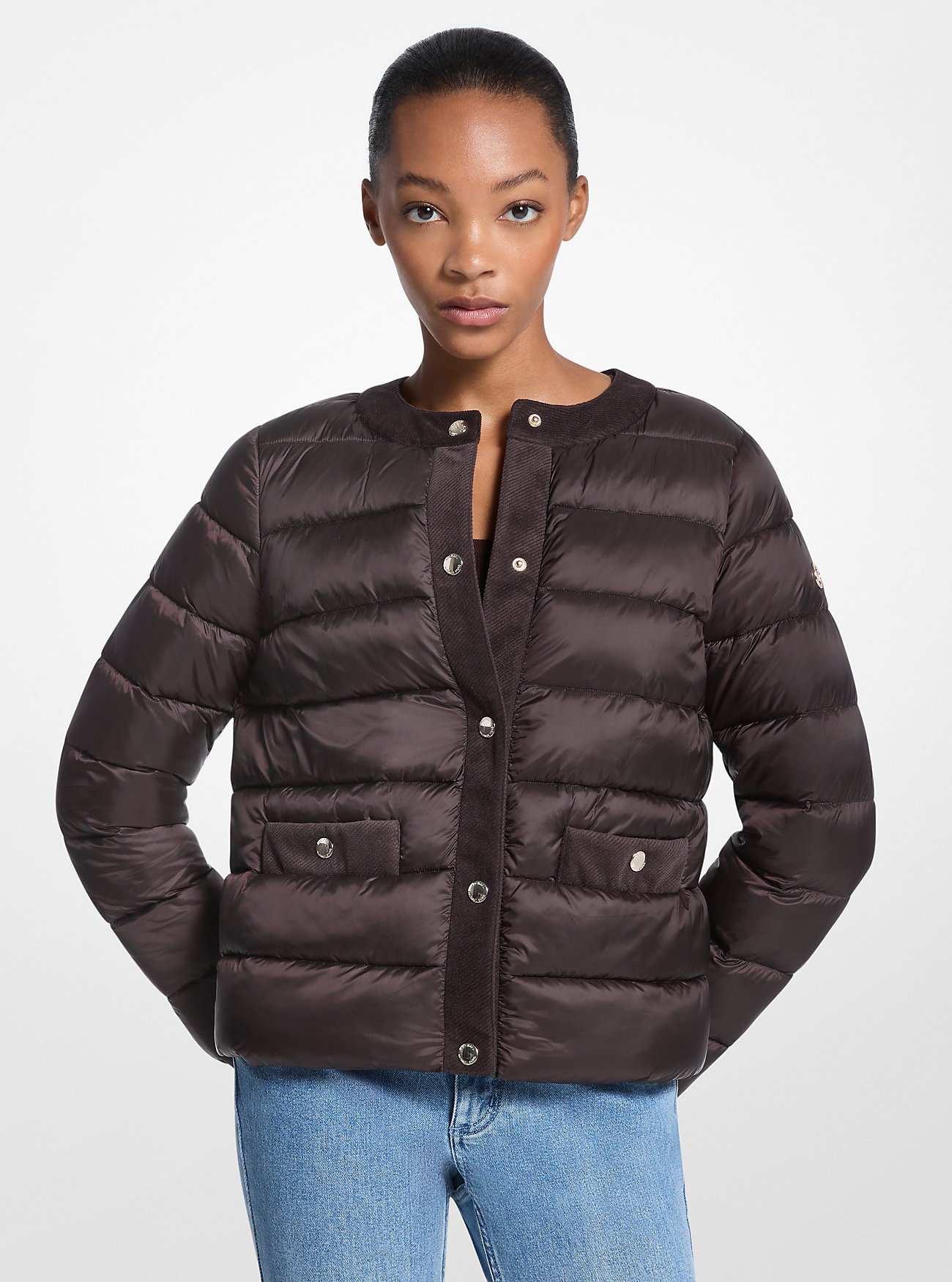 MK Packable Quilted Nylon Puffer Jacket -