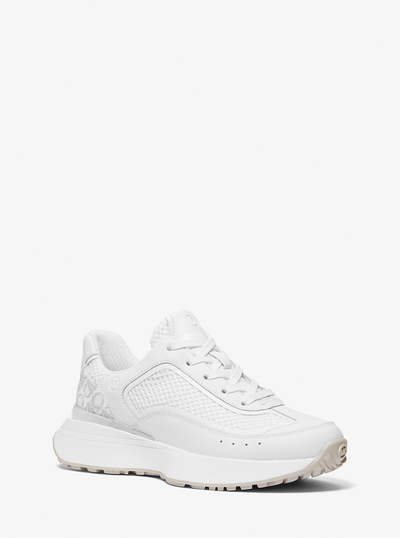MK Ari Leather and Mesh Trainer - by MICHAEL Michael Kors
