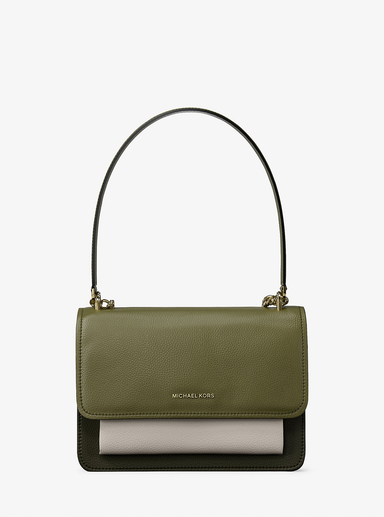 MK Claire Small Color-Block Leather Crossbody Bag -