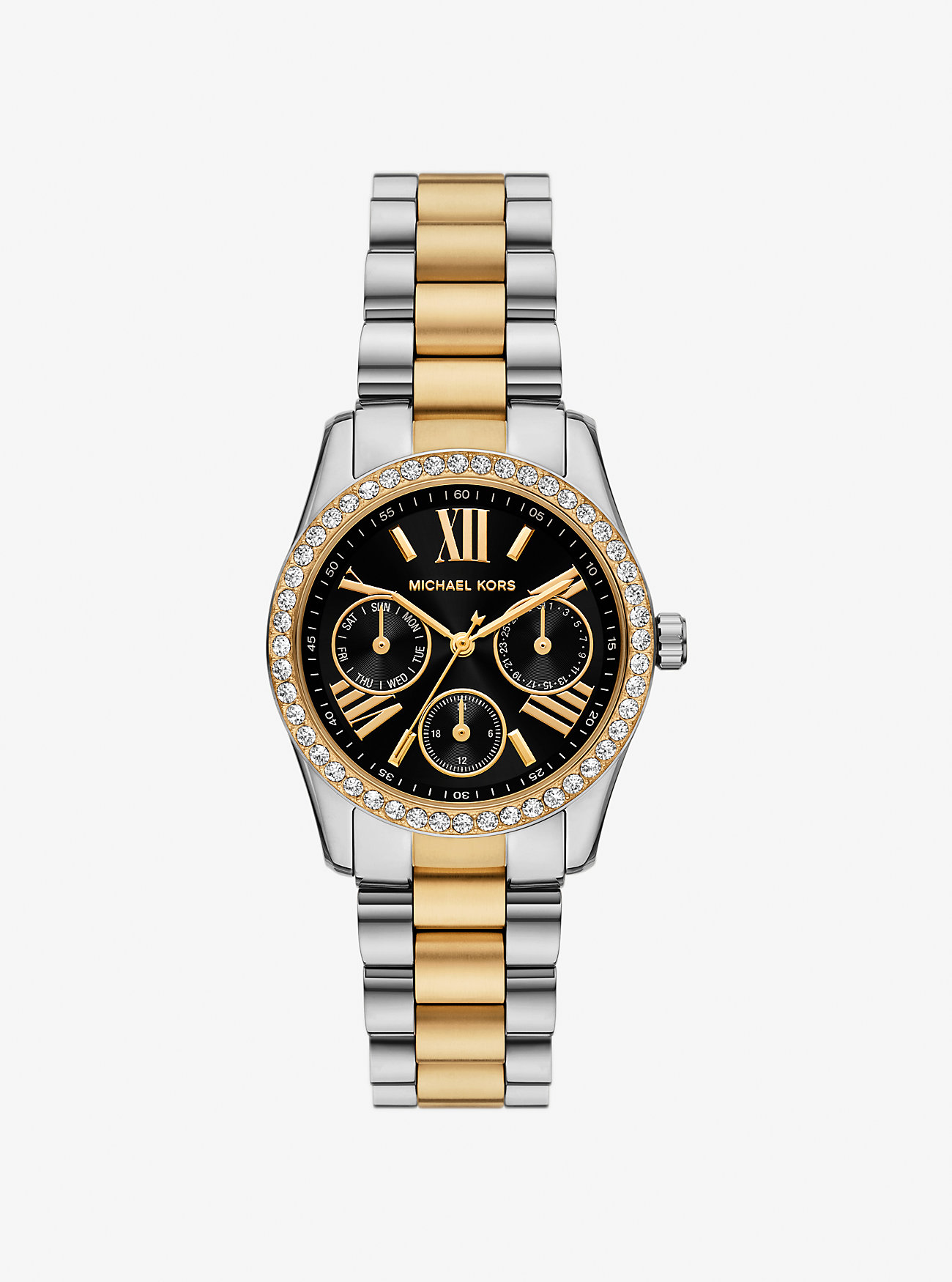 MK Mini Lexington Pavé Two-Tone Watch -