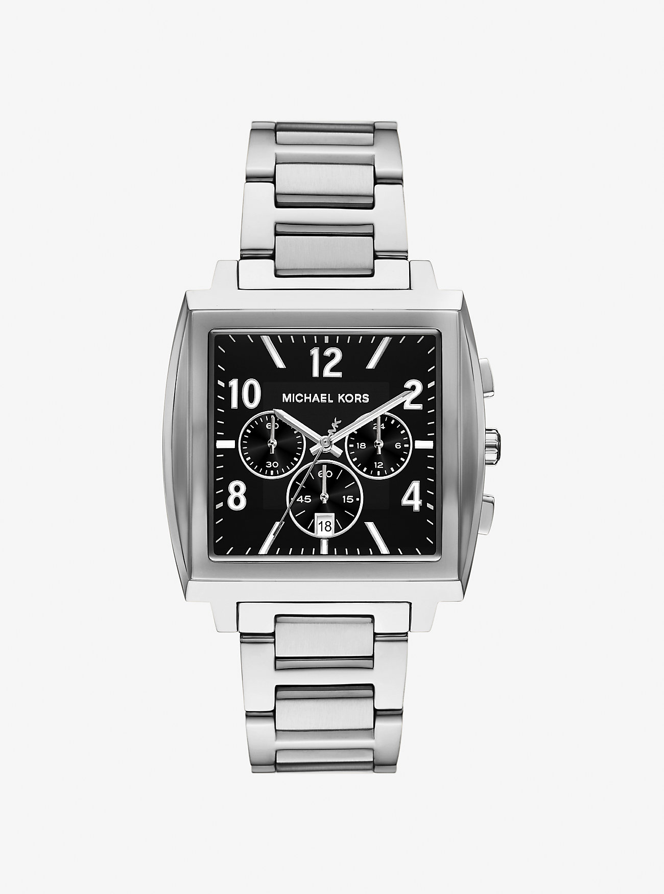 MK Oversized Rhys Silver-Tone Watch -