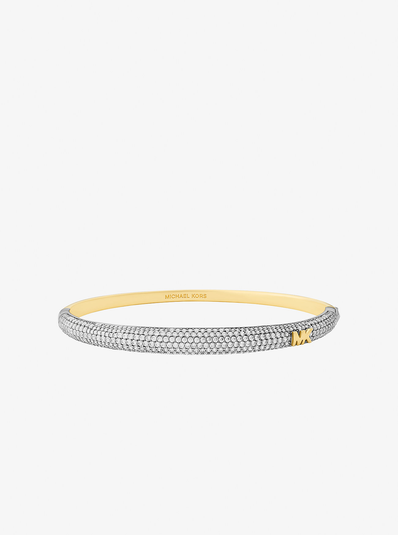 MK Pavé Two-Tone Dome Bangle Bracelet -