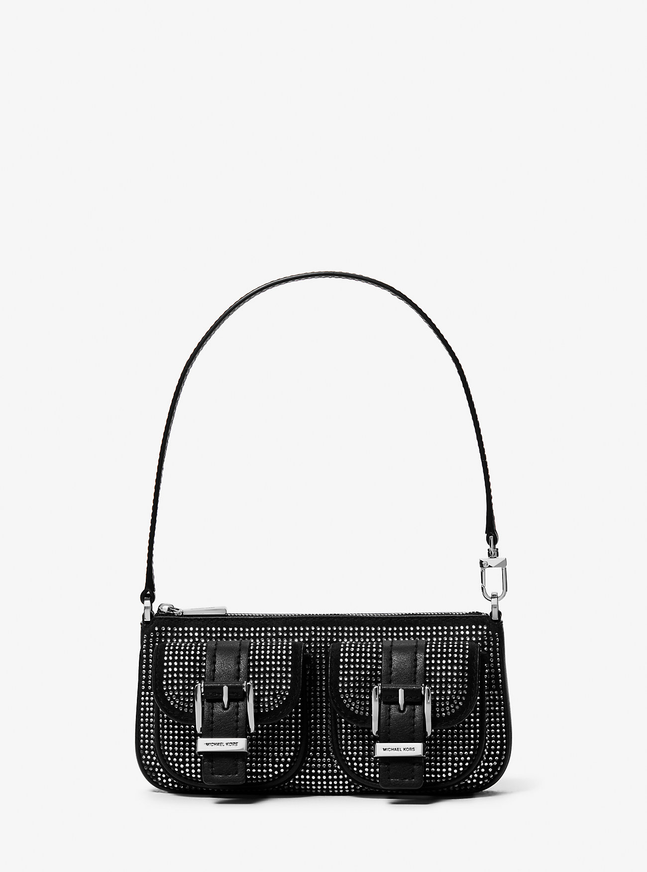 MK Zoe Small Embellished Suede Pochette -