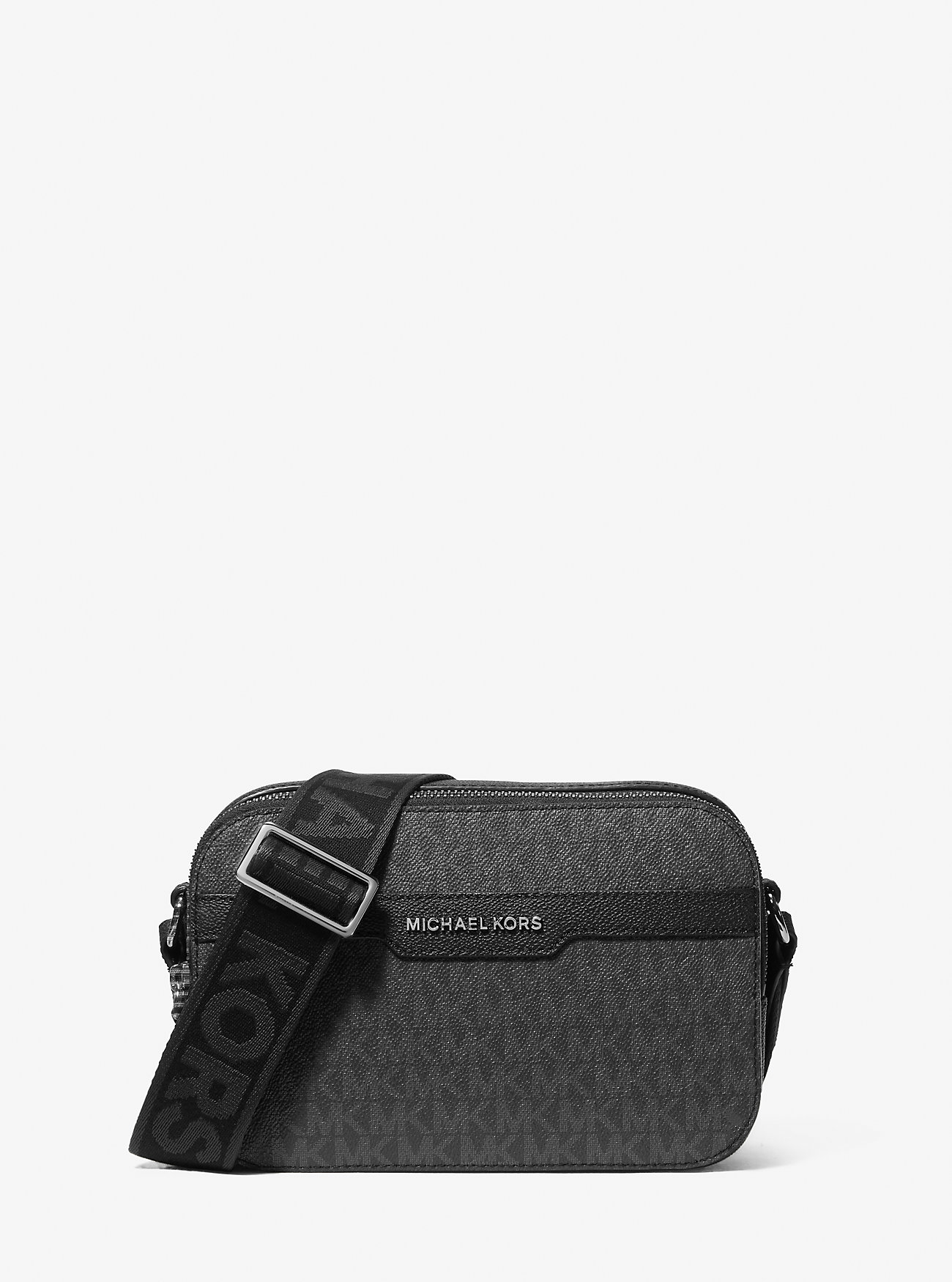 MK Hudson Signature Logo Camera Crossbody Bag -