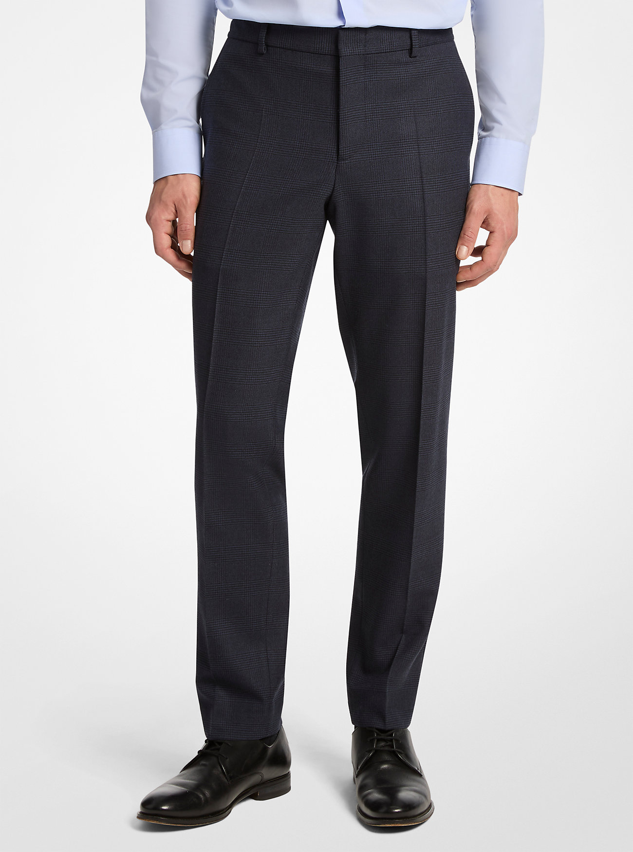 MK Glen Plaid Wool Blend Suit Trousers -