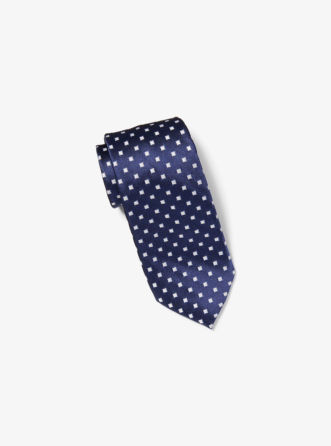 MK Square Print Silk Tie -