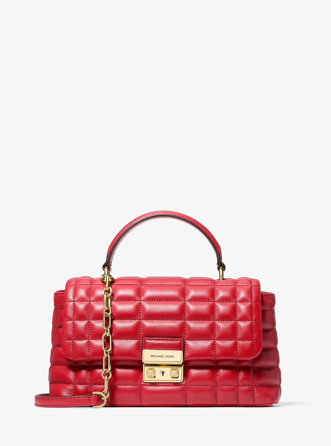 MK Tribeca Medium Quilted Leather Satchel -