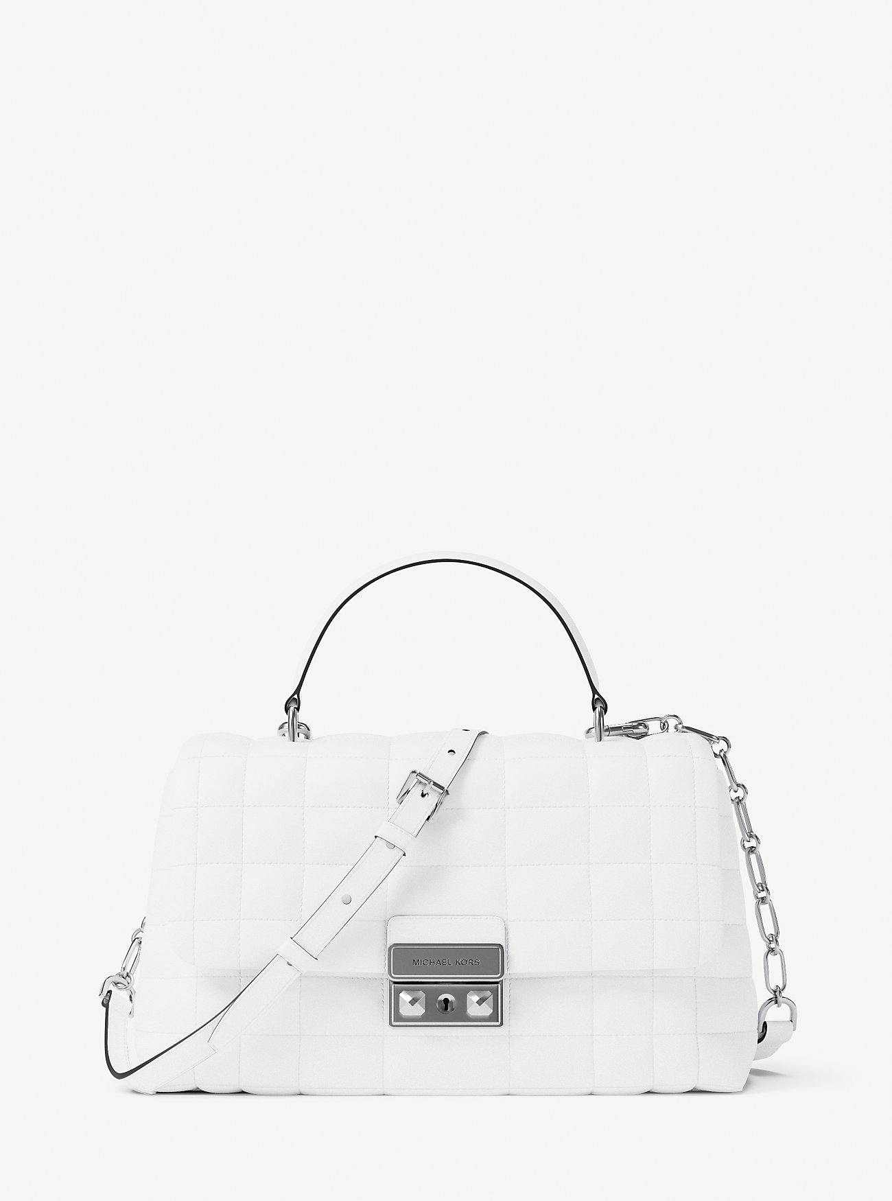 MK Tribeca Medium Quilted Leather Satchel -