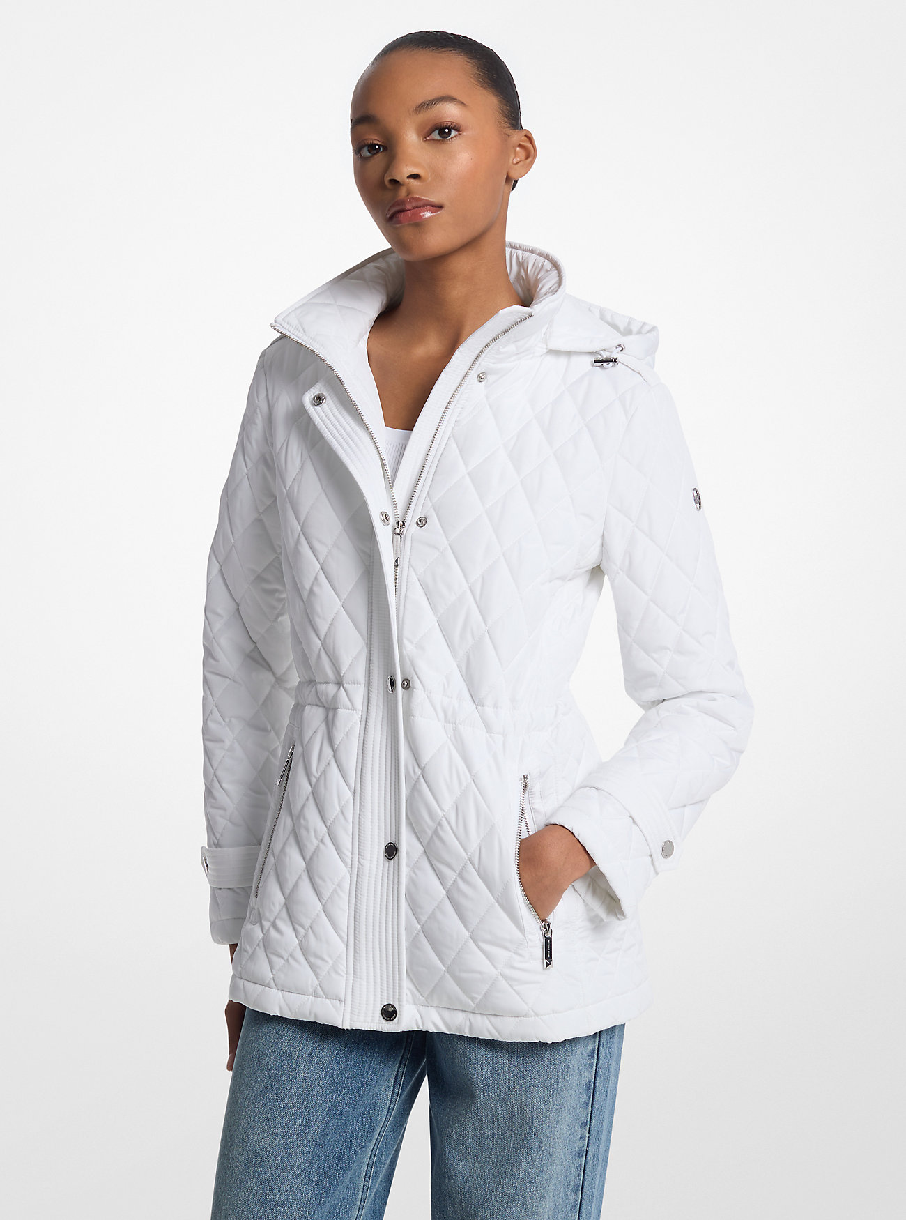 MK Quilted Hooded Jacket -