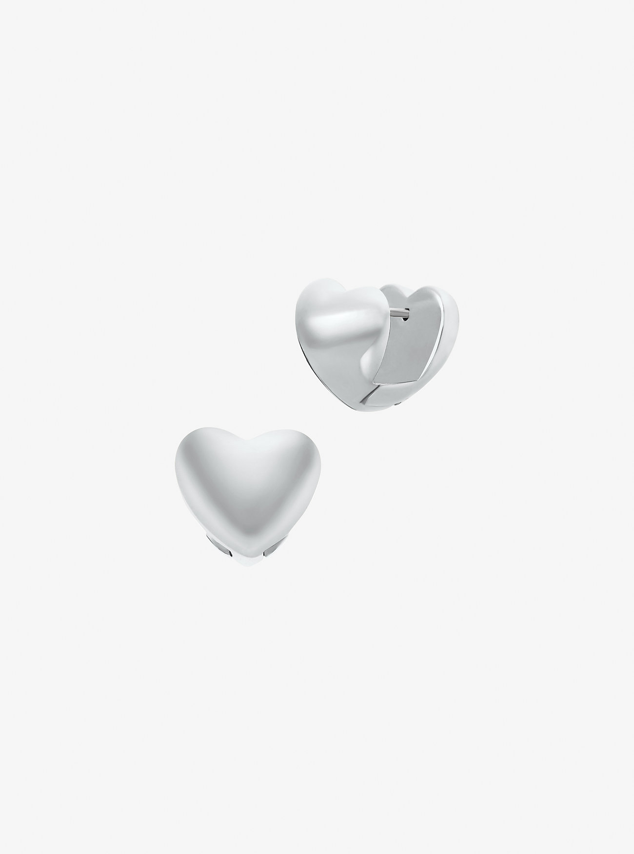 MK Puffy Heart Huggie Earrings -