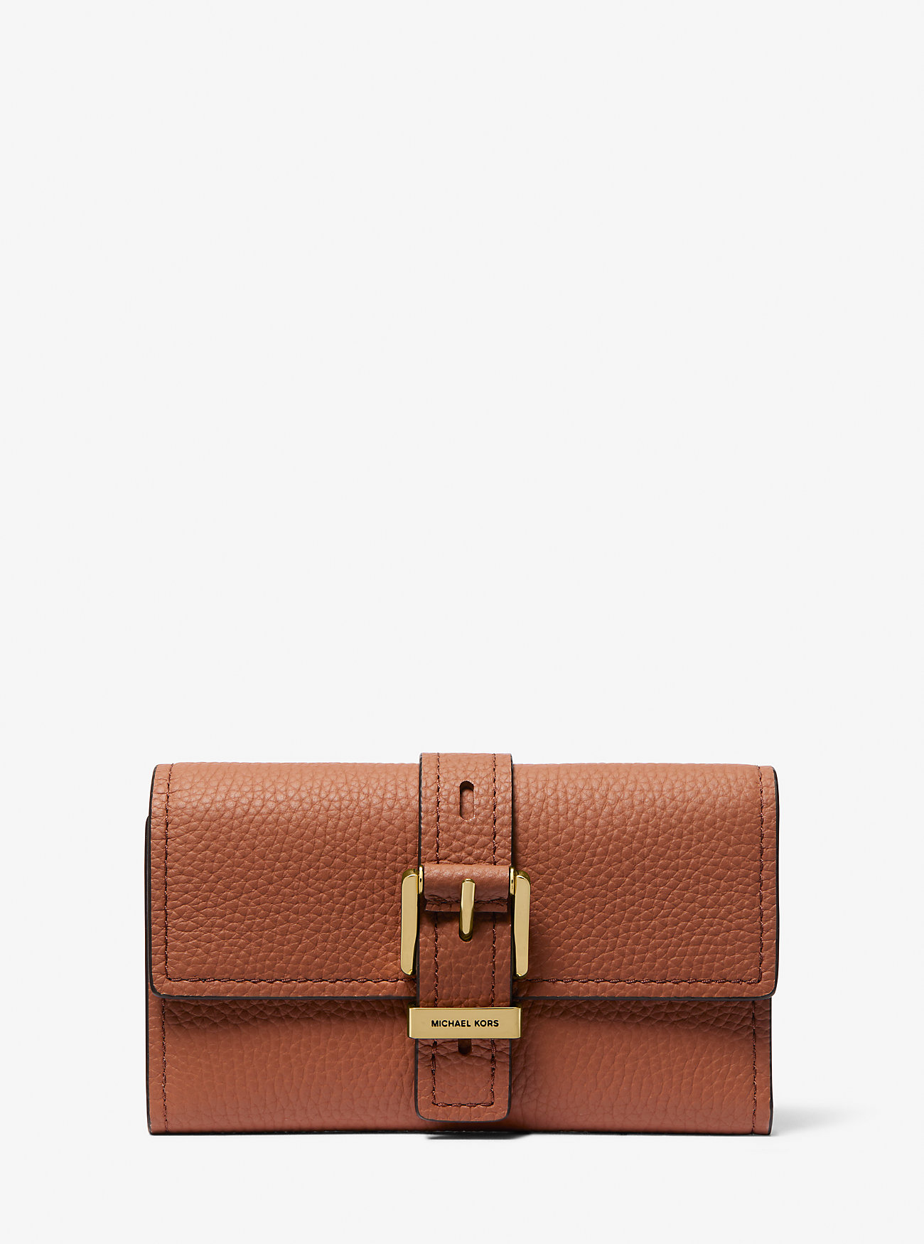 MK Nolita Medium Pebbled Leather Tri-Fold Wallet -